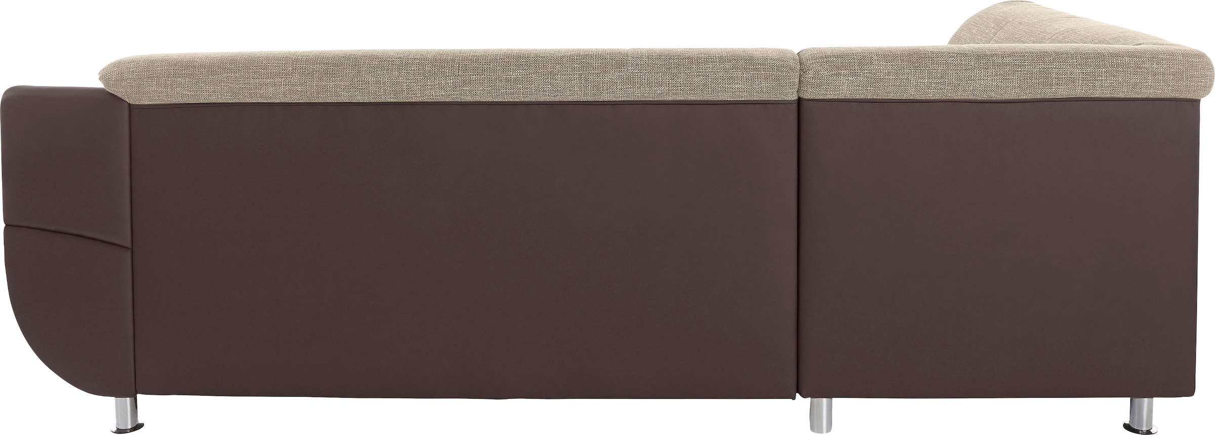 TRENDMANUFAKTUR Ecksofa »Rondo 3, zeitlos und bequem, Materialmix, breite Armlehnen, L-Form«, wahlweise mit Federkern für mehr Komfort, wahlweise mit Bettfunktion