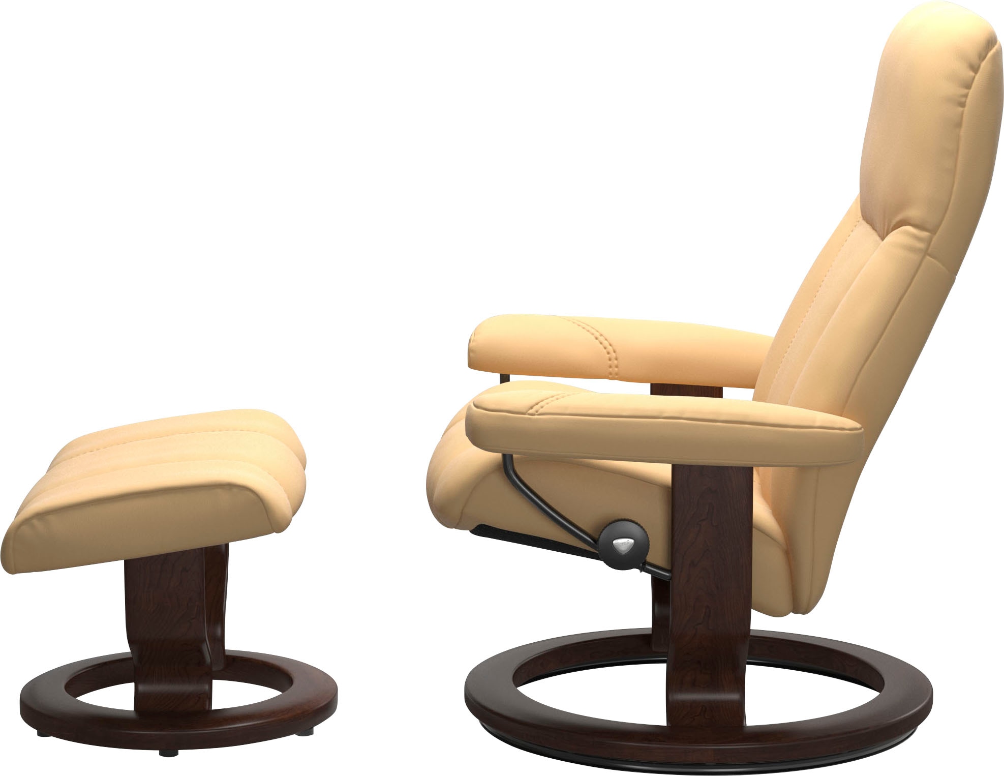Stressless® Relaxsessel »Consul« Set, Relaxsessel mit Hocker,  mit Hocker, mit Classic Base, Größe S, Gestell Braun