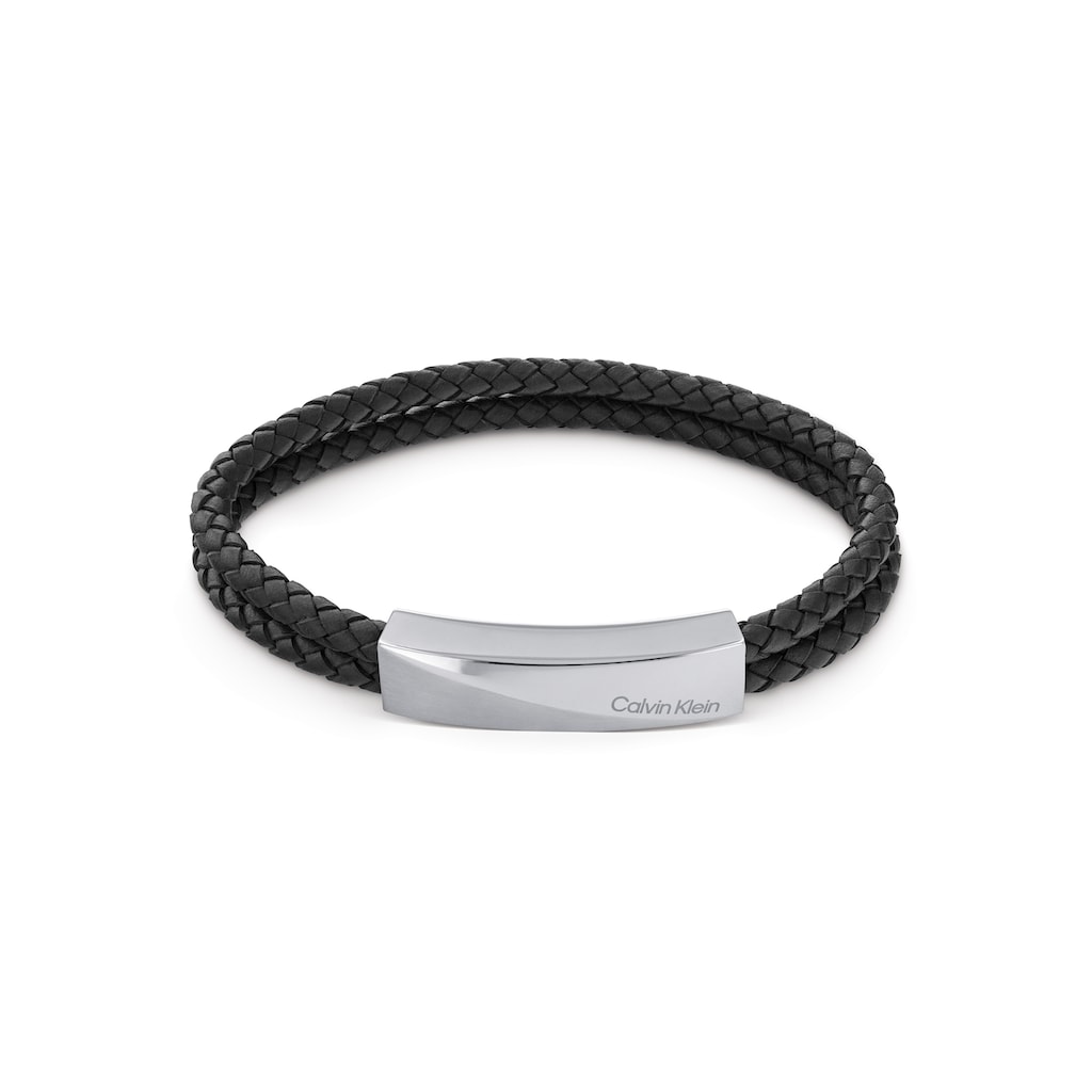 Calvin Klein Lederarmband »Schmuck Edelstahl Armschmuck Lederarmband Wickelarmband«