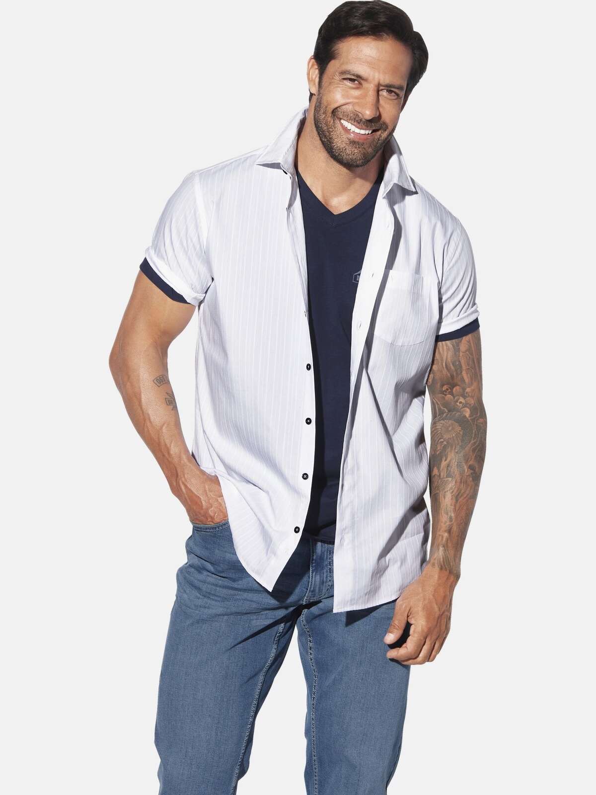 Jan Vanderstorm Kurzarmhemd »Hemd JORMA«