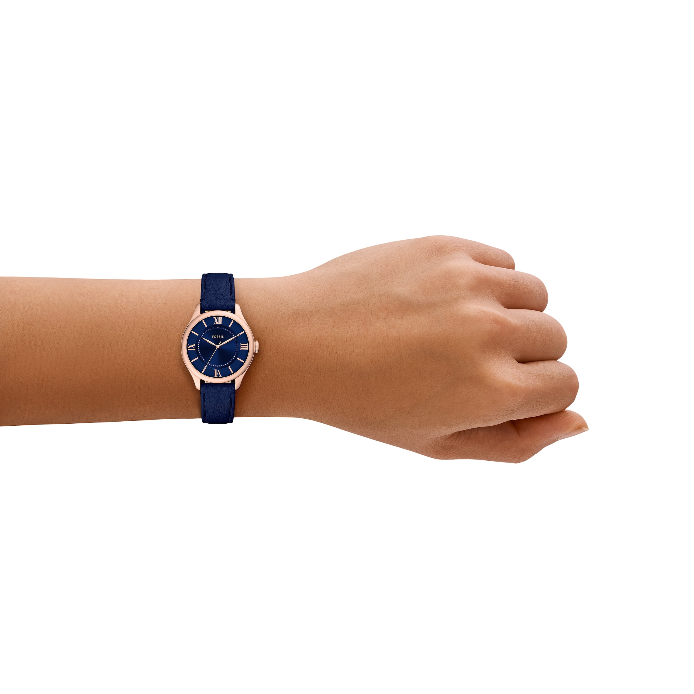 Fossil Quarzuhr »GILMORE«, Armbanduhr, Damenuhr, Lederarmband, analog