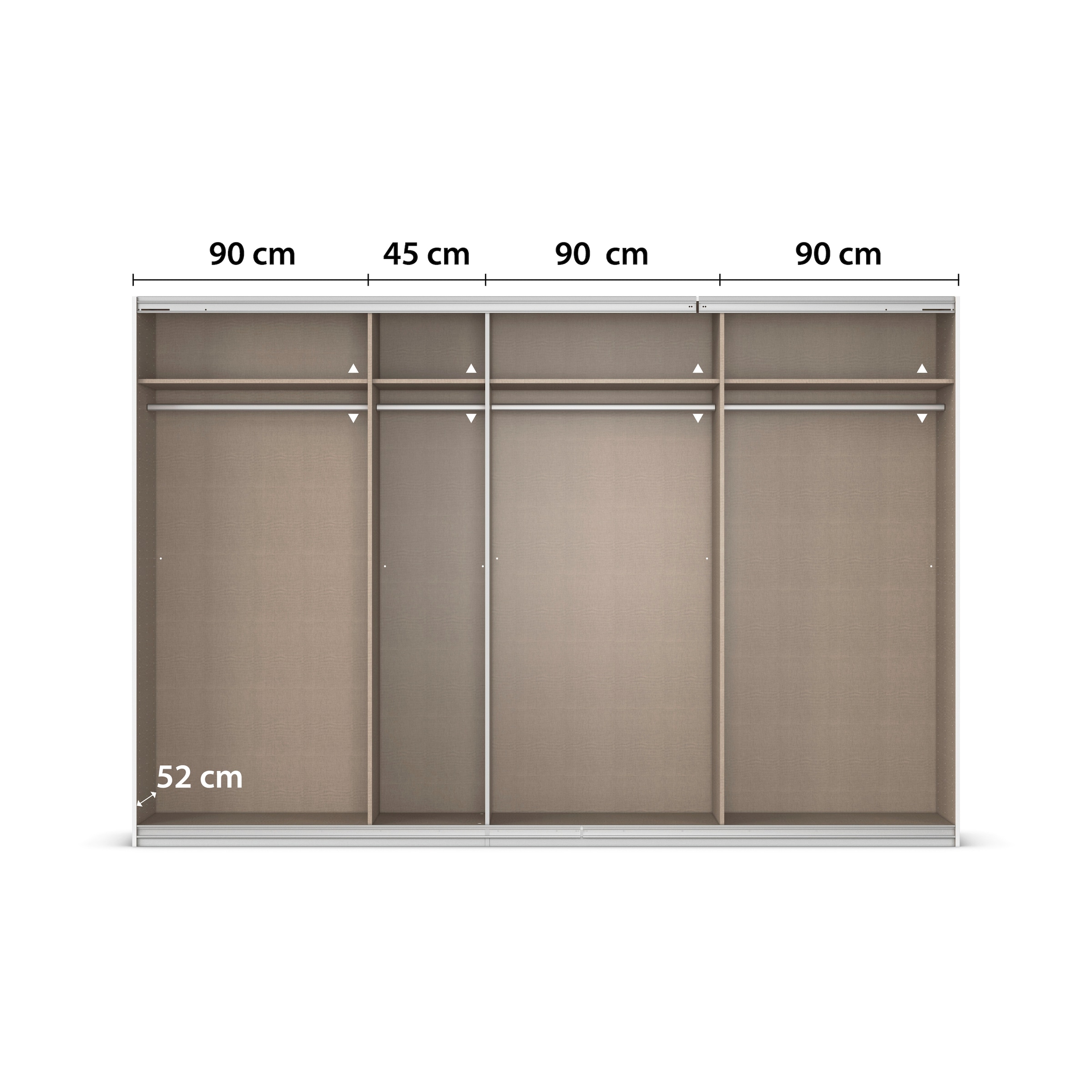 rauch Kleiderschrank »Schwebetürenschrank OTTO´s Choice Garderobe Schrank TOP ANGEBOT Avola«, (in 3 verschiedenen Ausstattungen BASIC/CLASSIC/PREMIUM inkl. Spiegel), mit eleganten Zierleisten in Chrom, Schwarz oder Weiß MADE IN GERMANY
