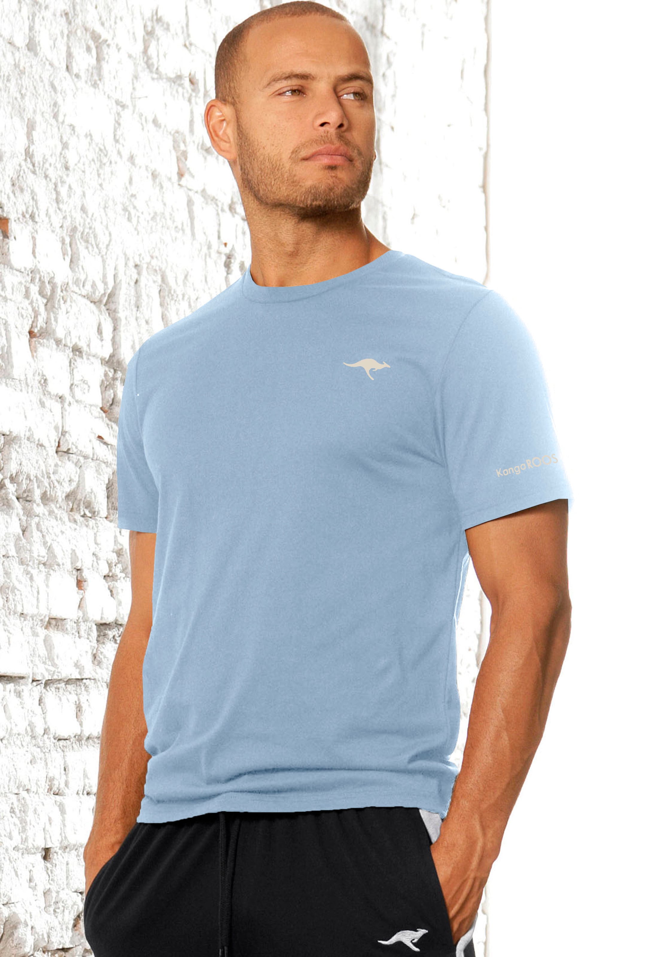 KangaROOS T-Shirt, (2er-Pack), mit KangaROOS Print auf der Brust