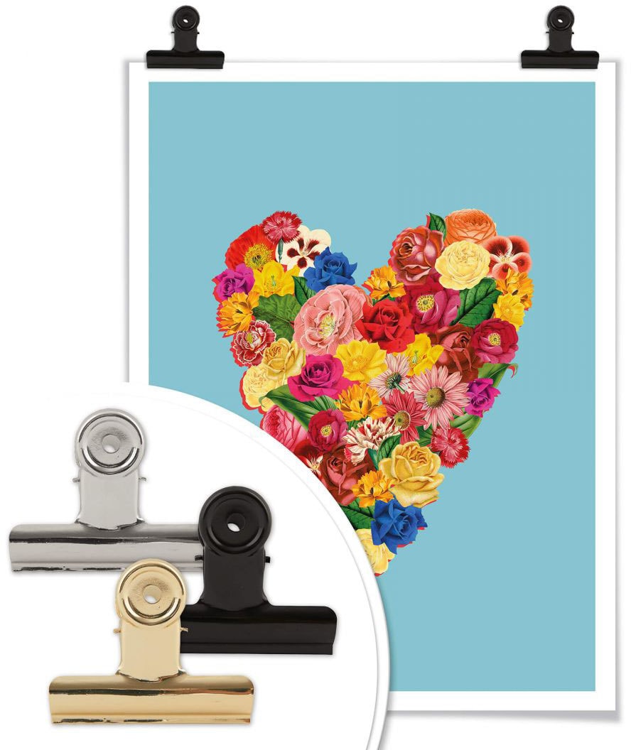 (1 Poster auf Herz, Herz«, St.) »Blumen kaufen Raten Wall-Art