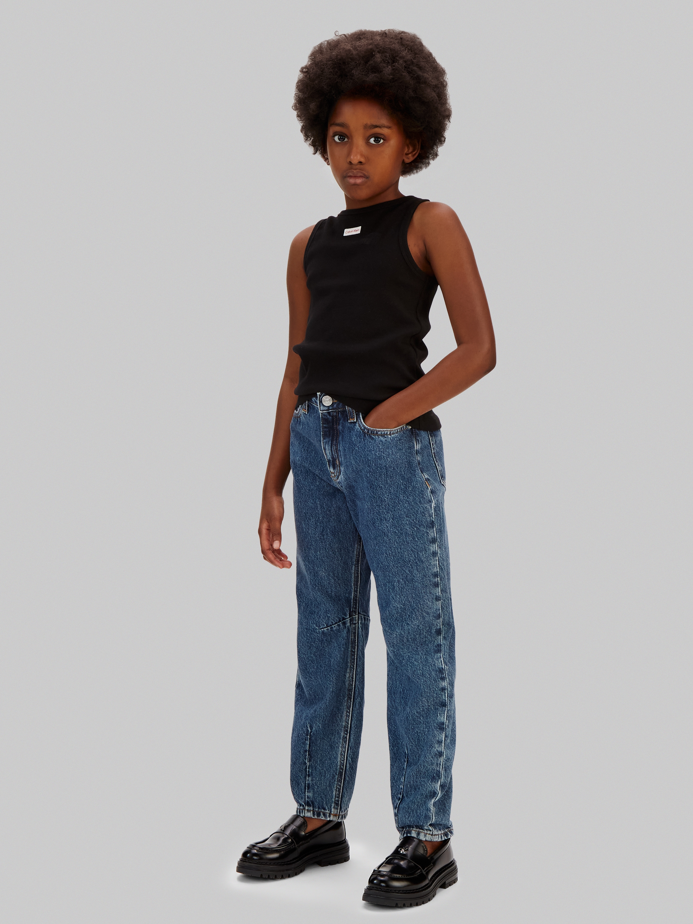 Calvin Klein Jeans Regular-fit-Jeans »BARREL BECKFORD BLUE WASH« Regular fit für Kinder mit praktischen Taschen