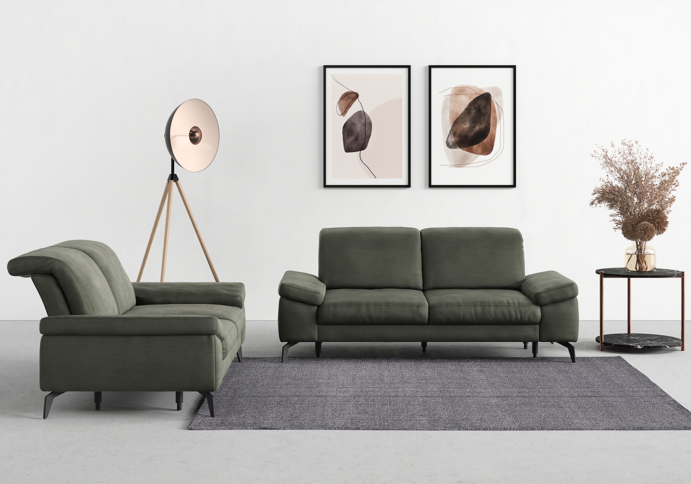 sit&more 2,5-Sitzer »Cabana«, Breite 211 cm, mit oder ohne Sitztiefen-, und Kopfteilfunktion