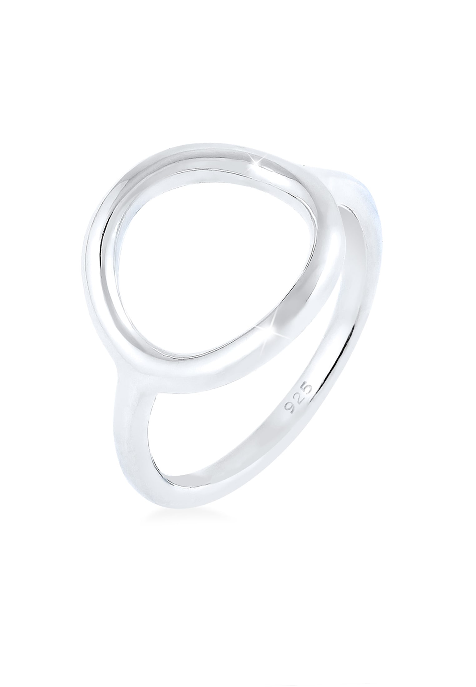 Fingerring »Ring Kreis Rund Geo Statement 925 Sterling Silber«