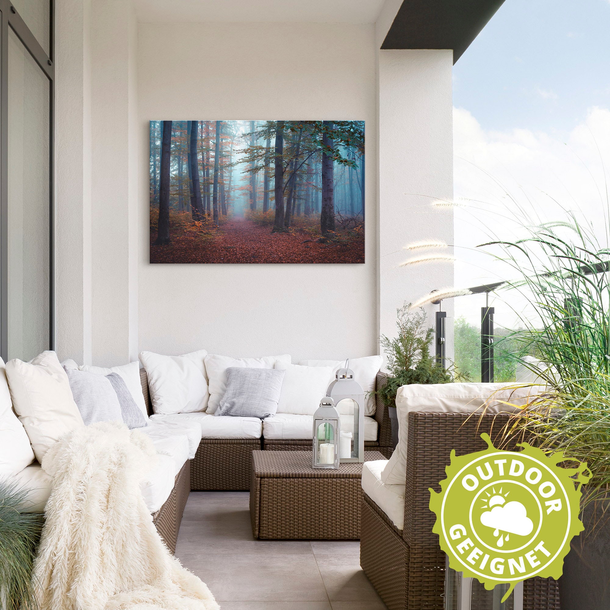 Artland Alu-Dibond-Druck »Wald im Nebel« Waldbilder 1 Stk. tlg. als Alubild in verschied. Größen