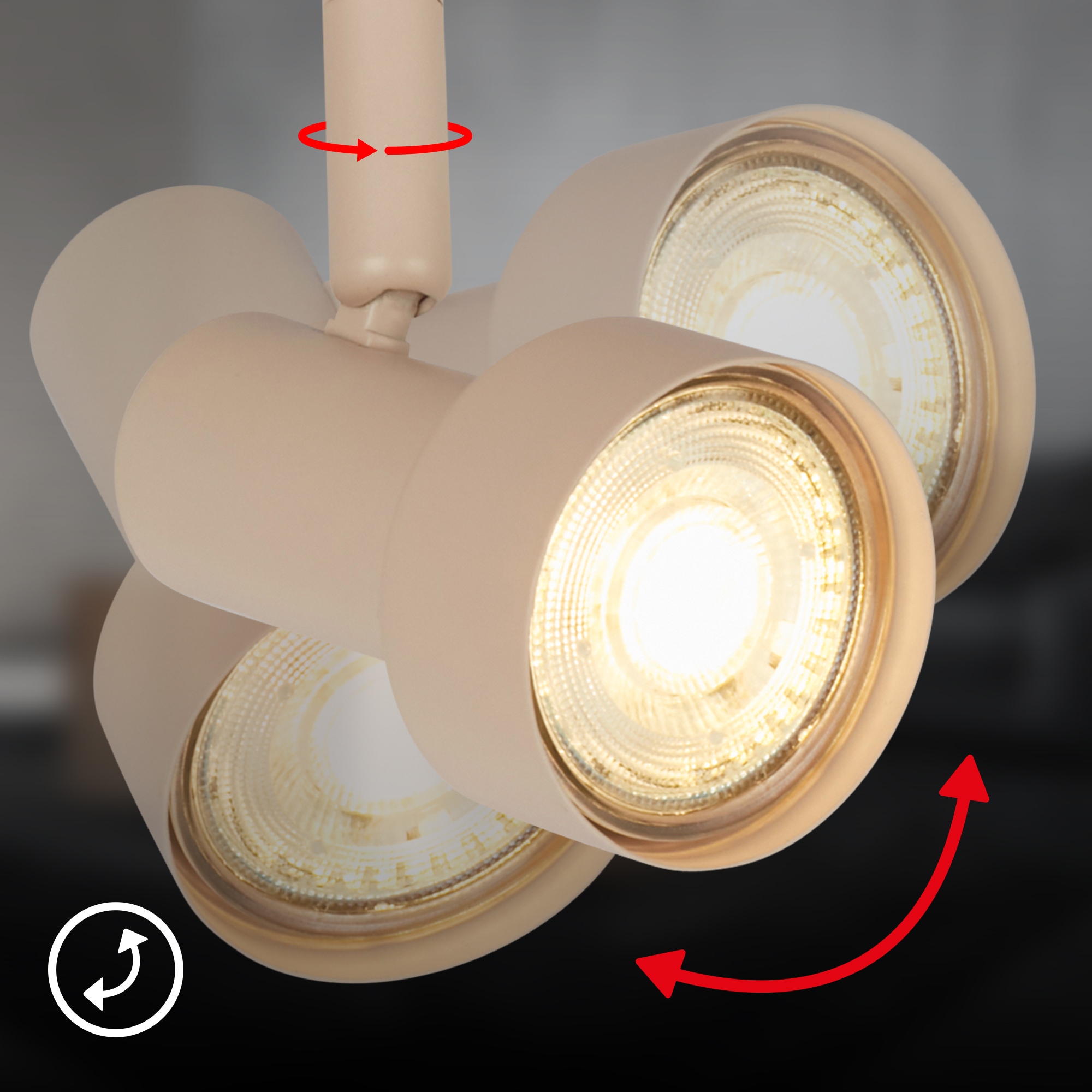 Briloner Leuchten LED Deckenspots »TAPP« GU10 1 Stk. 47,5x12,5 cm, Wohnzimmer, Schlafzimmer, Flur, Büro