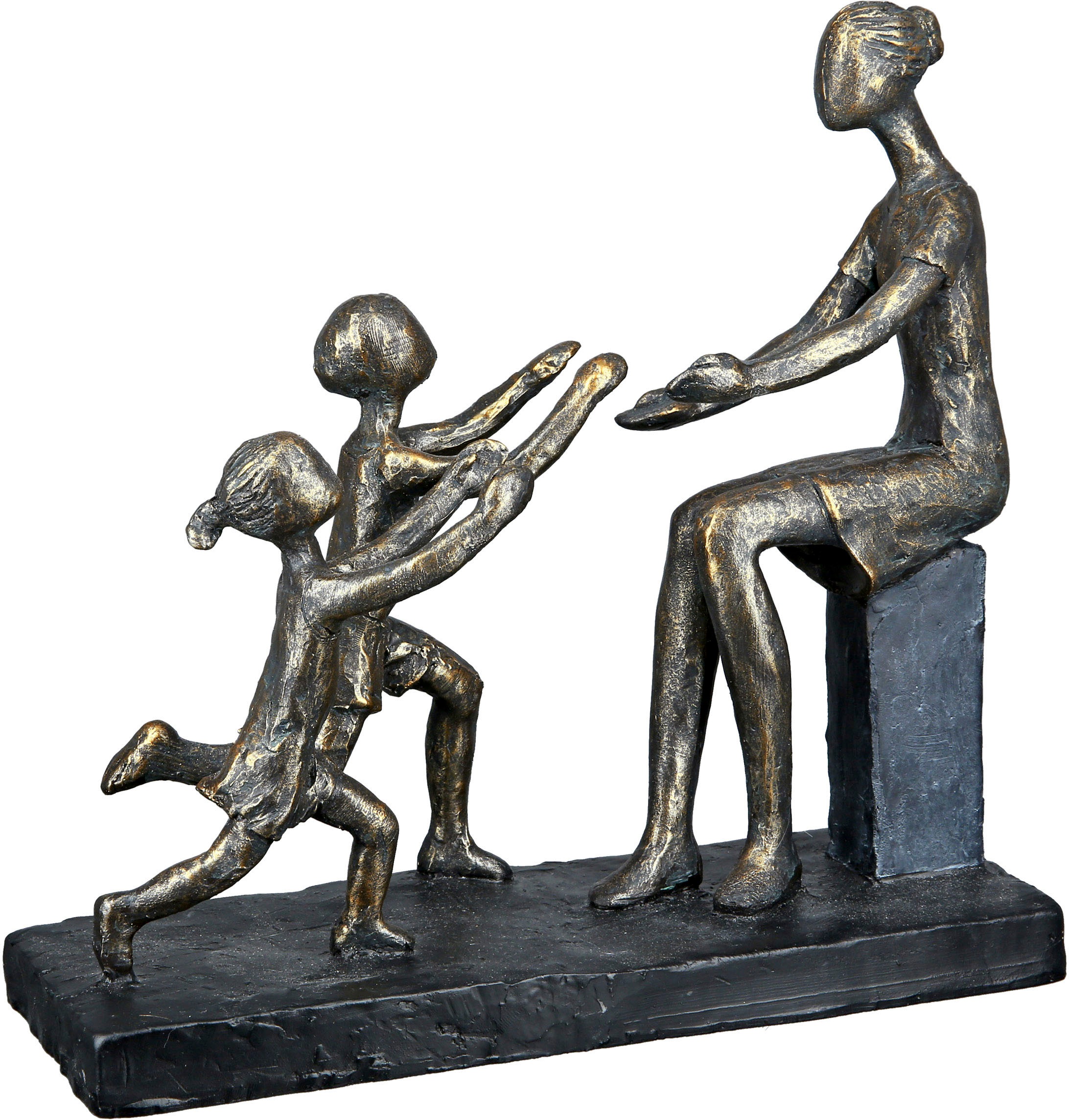 Casablanca by Gilde Dekofigur »Skulptur In meine Arme, bronzefarben/grau«,  grau bequem bestellen | Dekofiguren