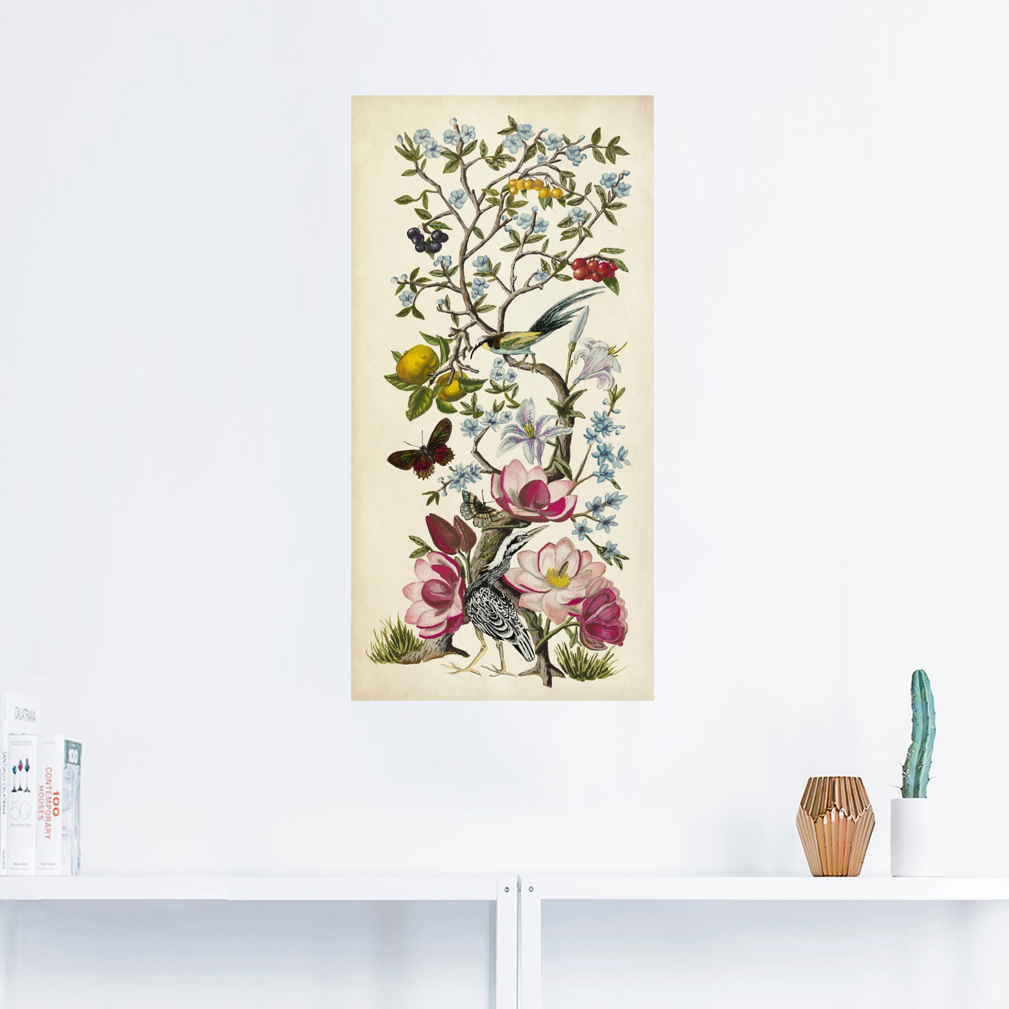 Artland Wandbild »Chinoiserie Natur II«, Pflanzen, (1 St.), als Alubild, Outdoorbild, Leinwandbild, Wandaufkleber, versch. Größen