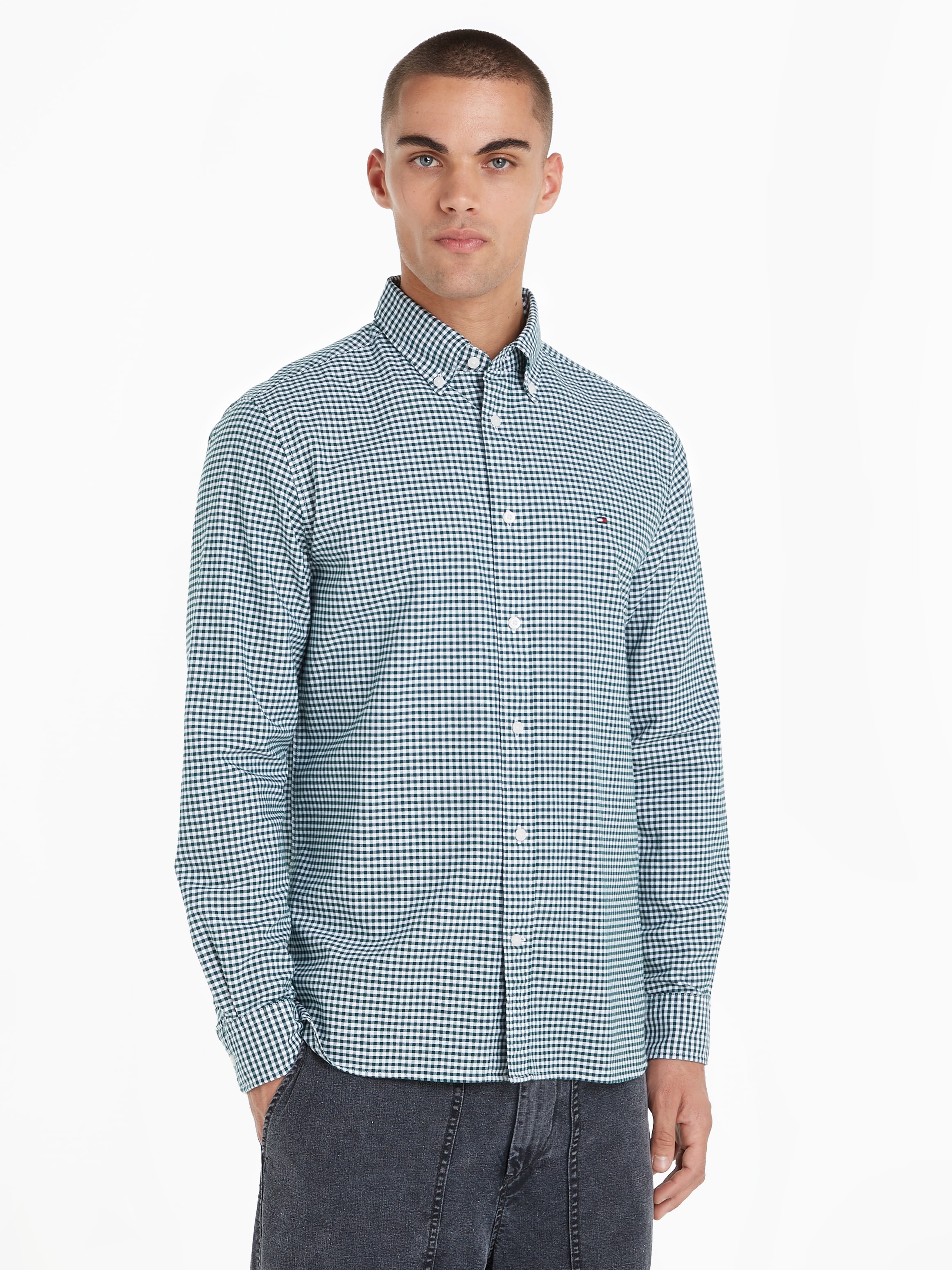 Tommy Hilfiger Langarmhemd »HERITAGE OXFORD GINGHAM RF SHIRT«, mit modischem Klein-Karomuster