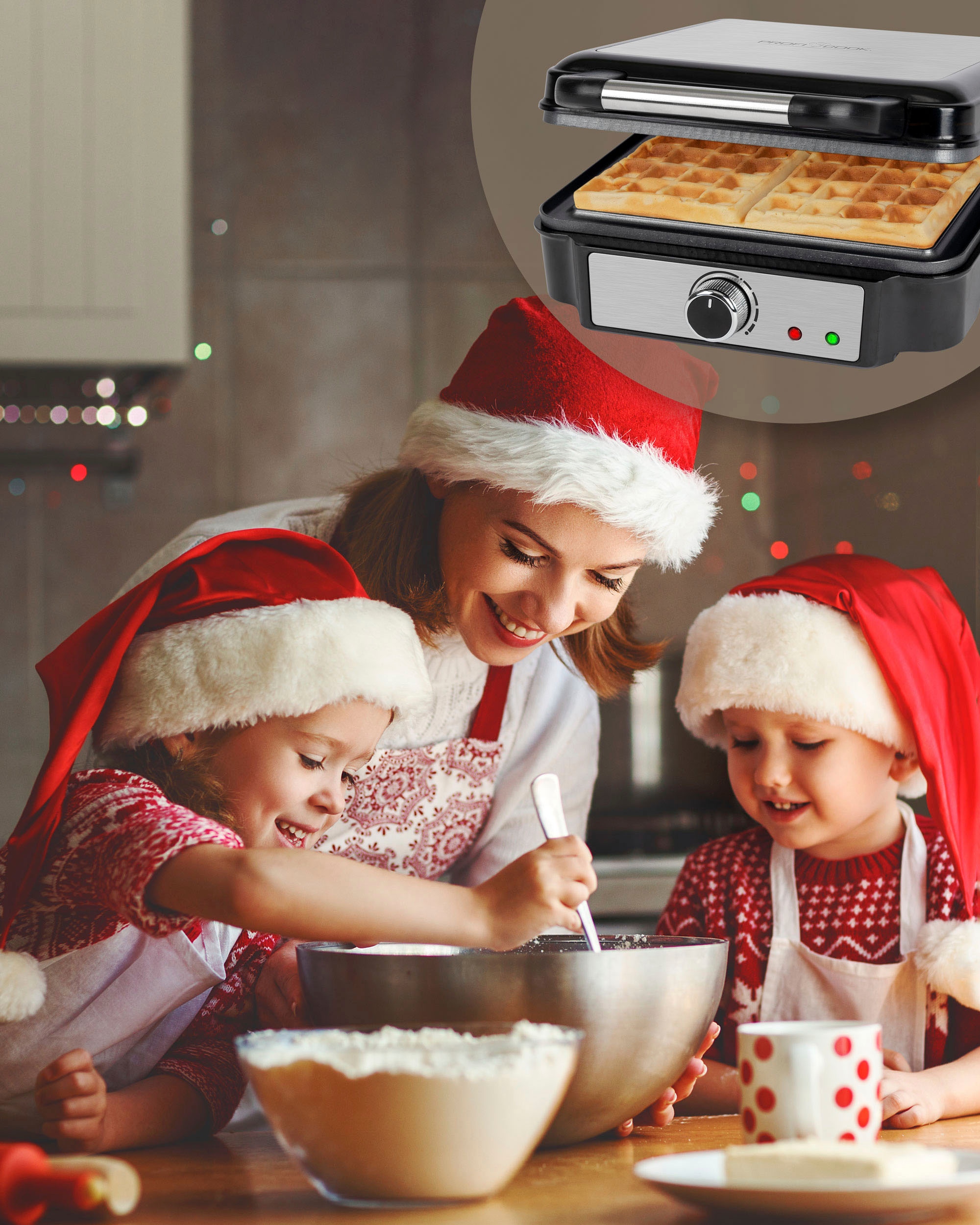 ProfiCook Waffeleisen »PC-WA 1241 inox«, 1200 W