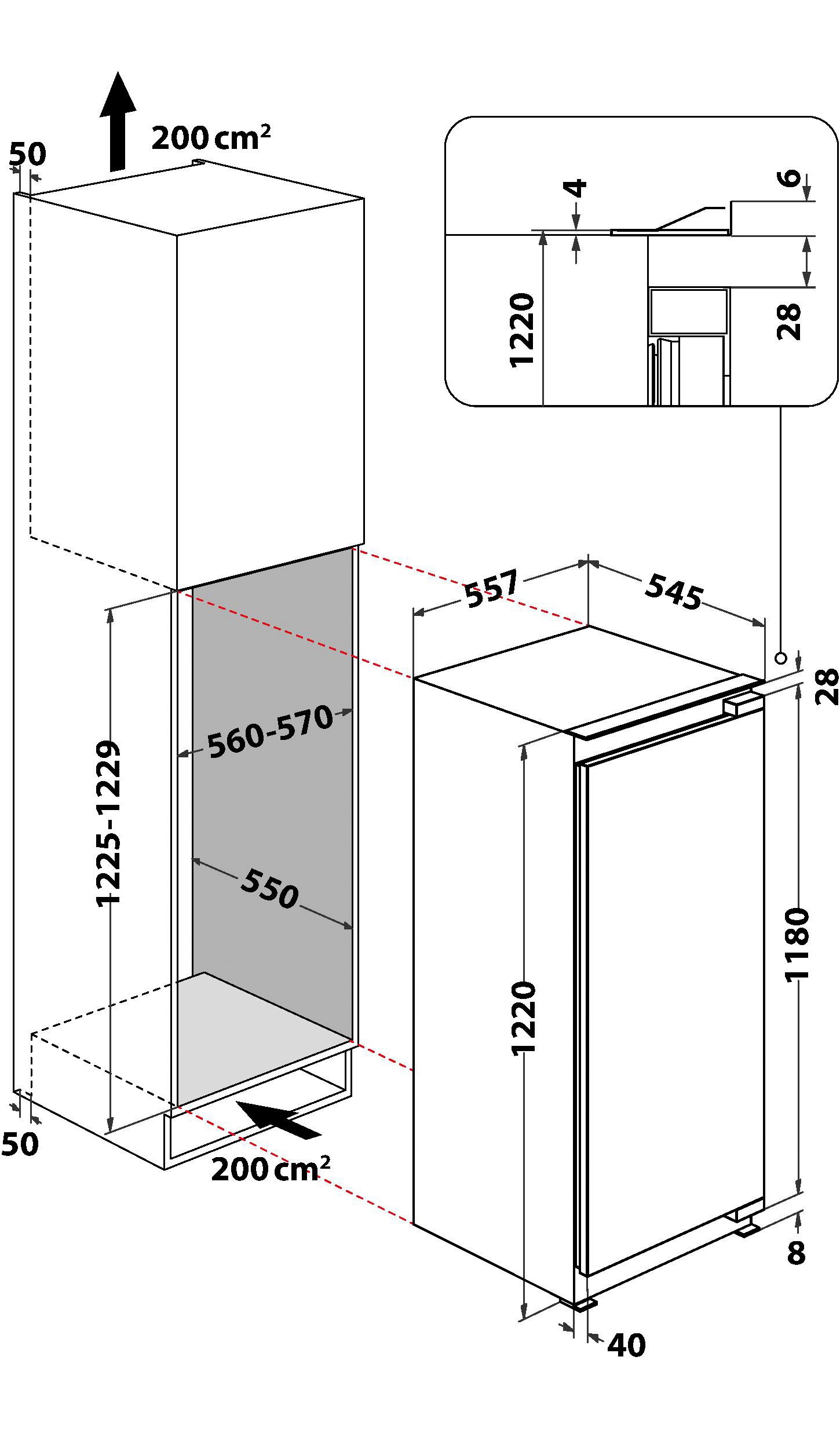 BAUKNECHT Einbaukühlschrank »BKSI 12GF3D«, Dynamic Intelligence