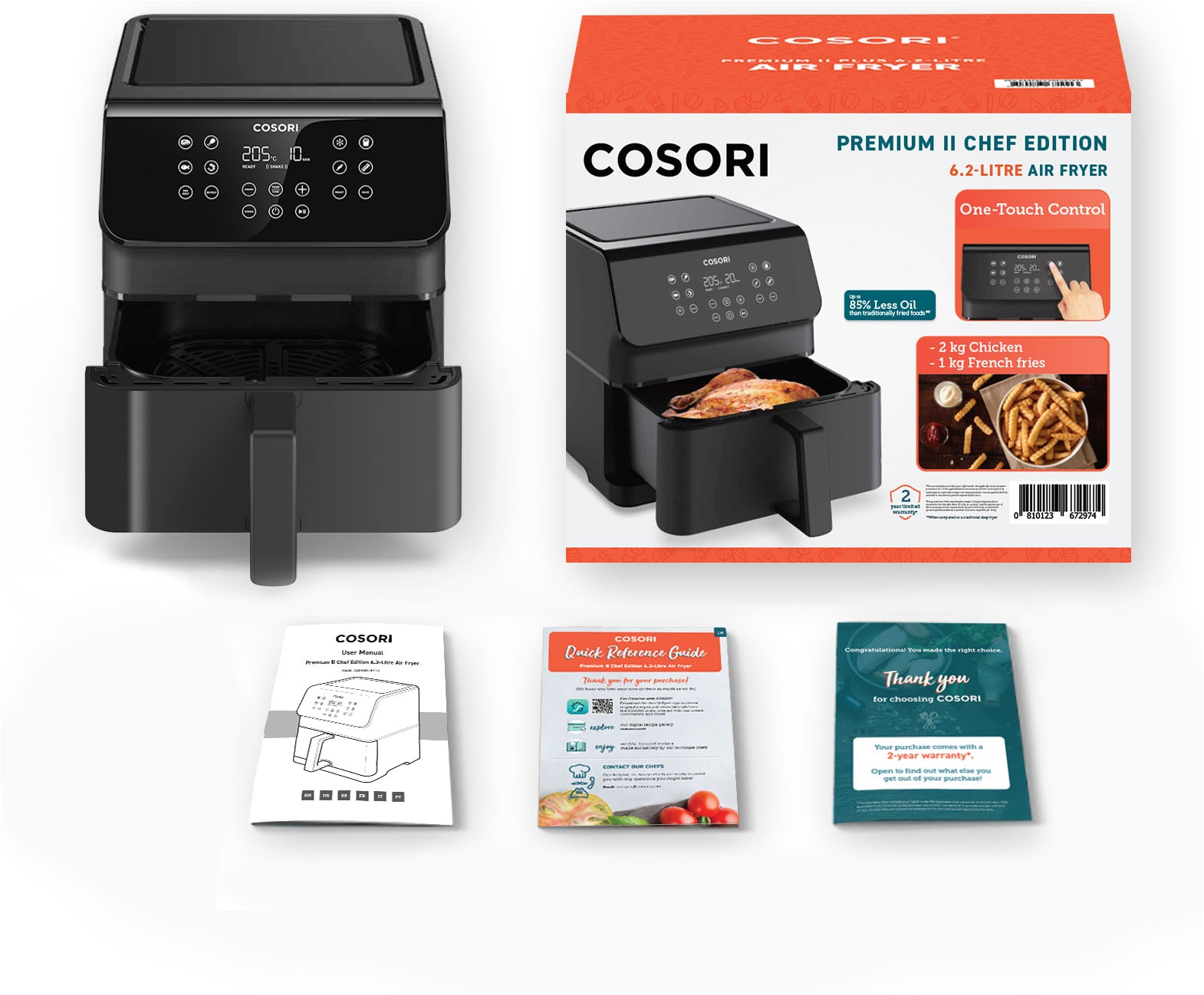 Cosori Heißluftfritteuse »CAF-P651-KEUR« 1700 W