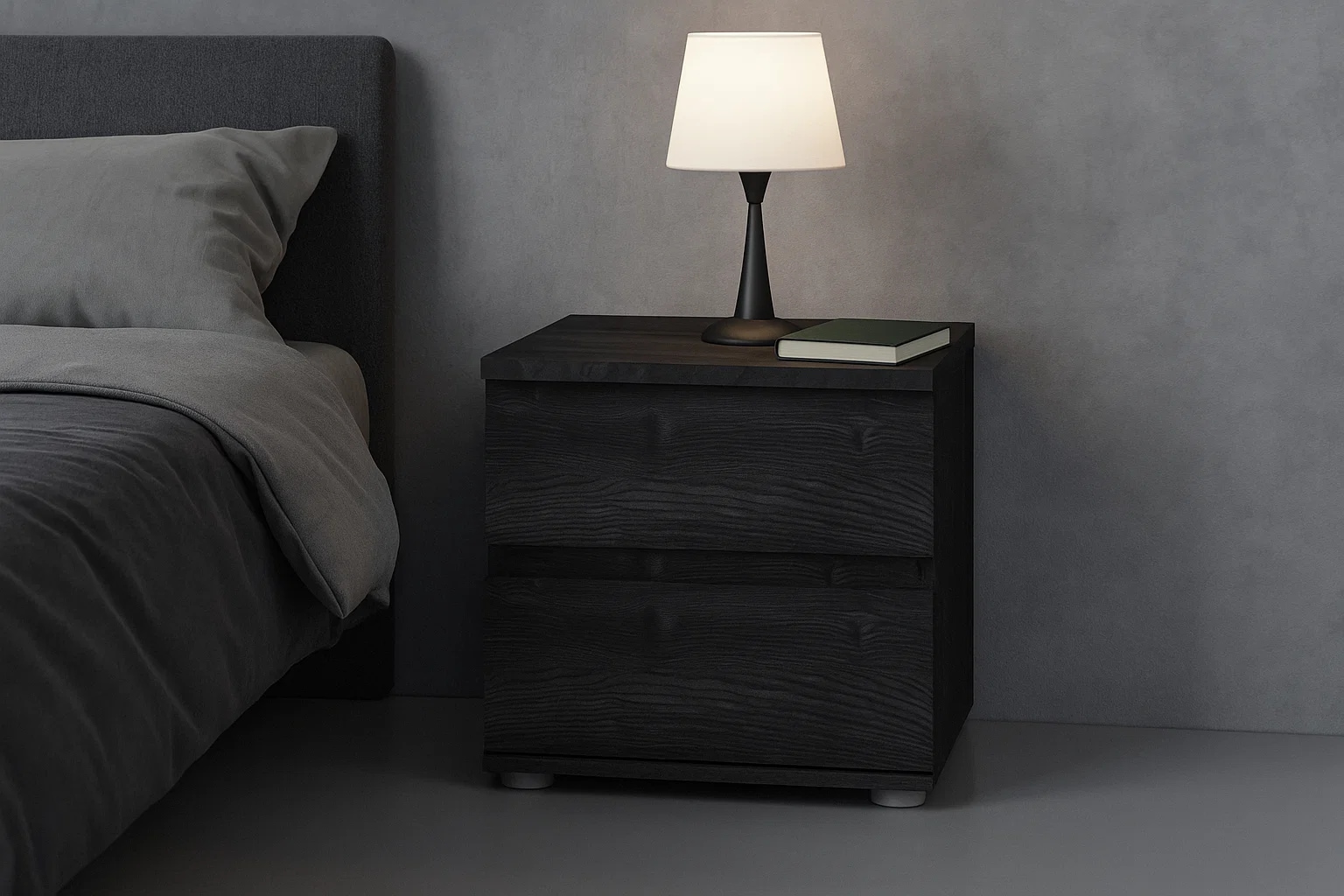 Home affaire Nachttisch »PRESSAC Nachtkommode mit 2 Schubladen, Set 2 Stücke« Set, zwei Stücke,  Set, 2 St., zwei Stücke, Nachtschränke, Maße B/T/H: 46,4/40,8/42,5cm