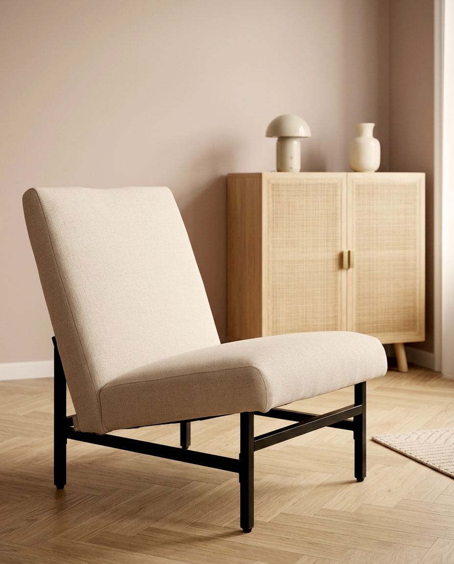 LeGer Home by Lena Gercke Sessel »SORAAYA Lounge-Sessel, Lese-Sessel, TV-Sessel« schwarzes Metall-Gestell, feiner Web-Stoff