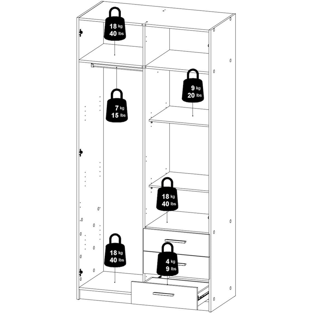 Home affaire Kleiderschrank