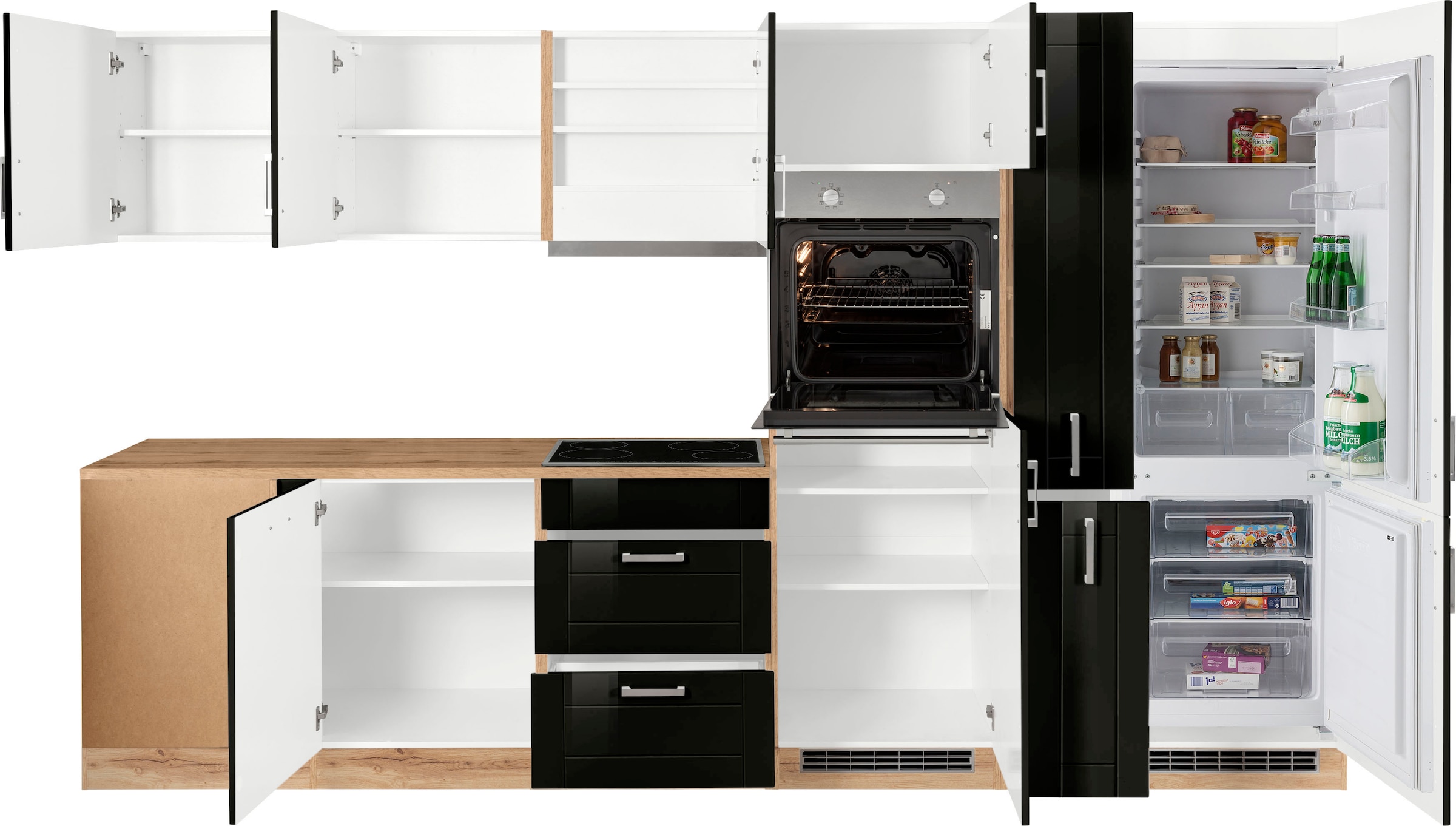 KOCHSTATION Winkelküche »KS-Tinnum«, mit E-Geräten, Stellbreite 240/330 cm