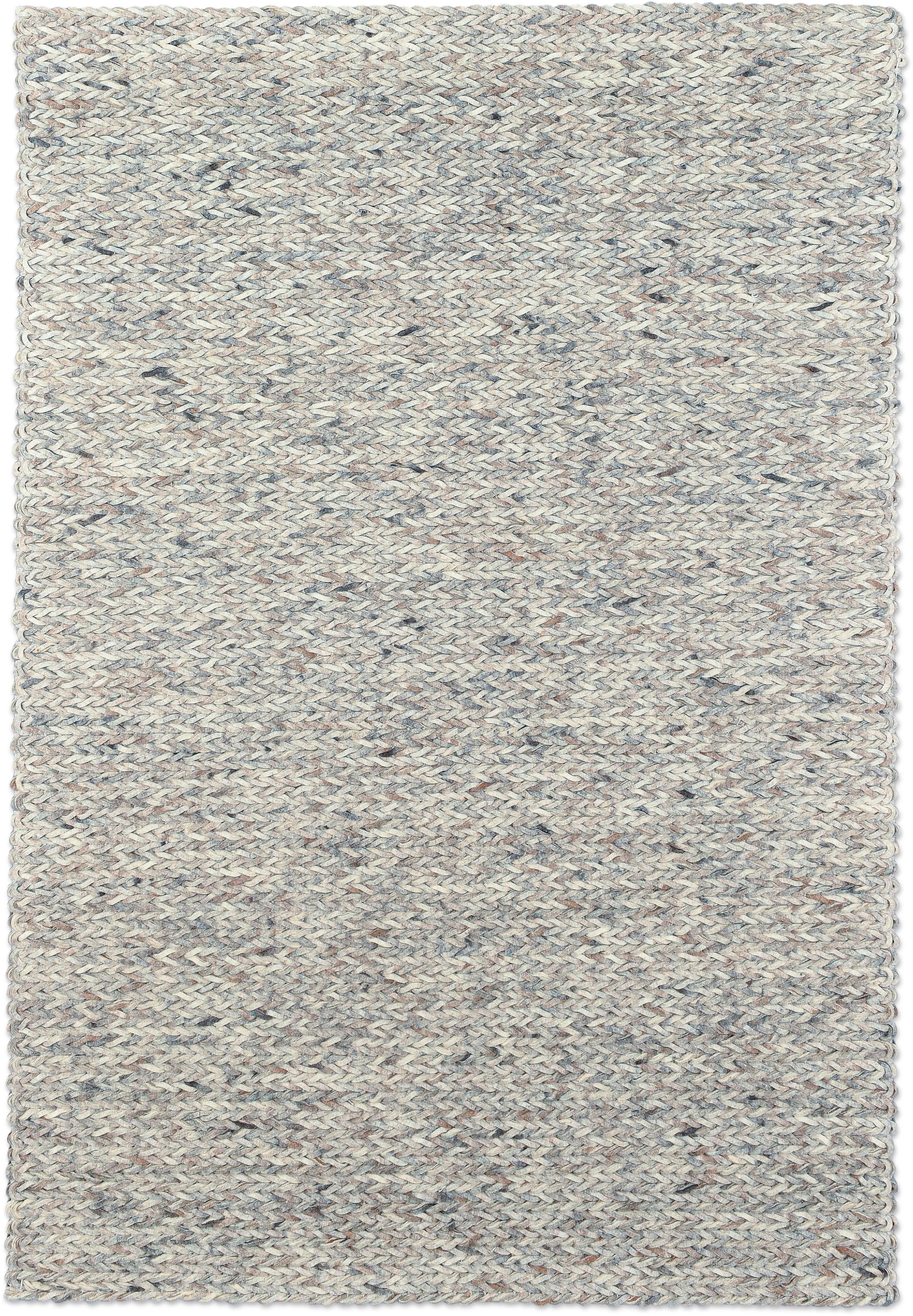 THEKO Wollteppich »Arlberg« rechteckig 23 mm Höhe reine Wolle, Strickoptik, ideal im Wohnzimmer & Schlafzimmer