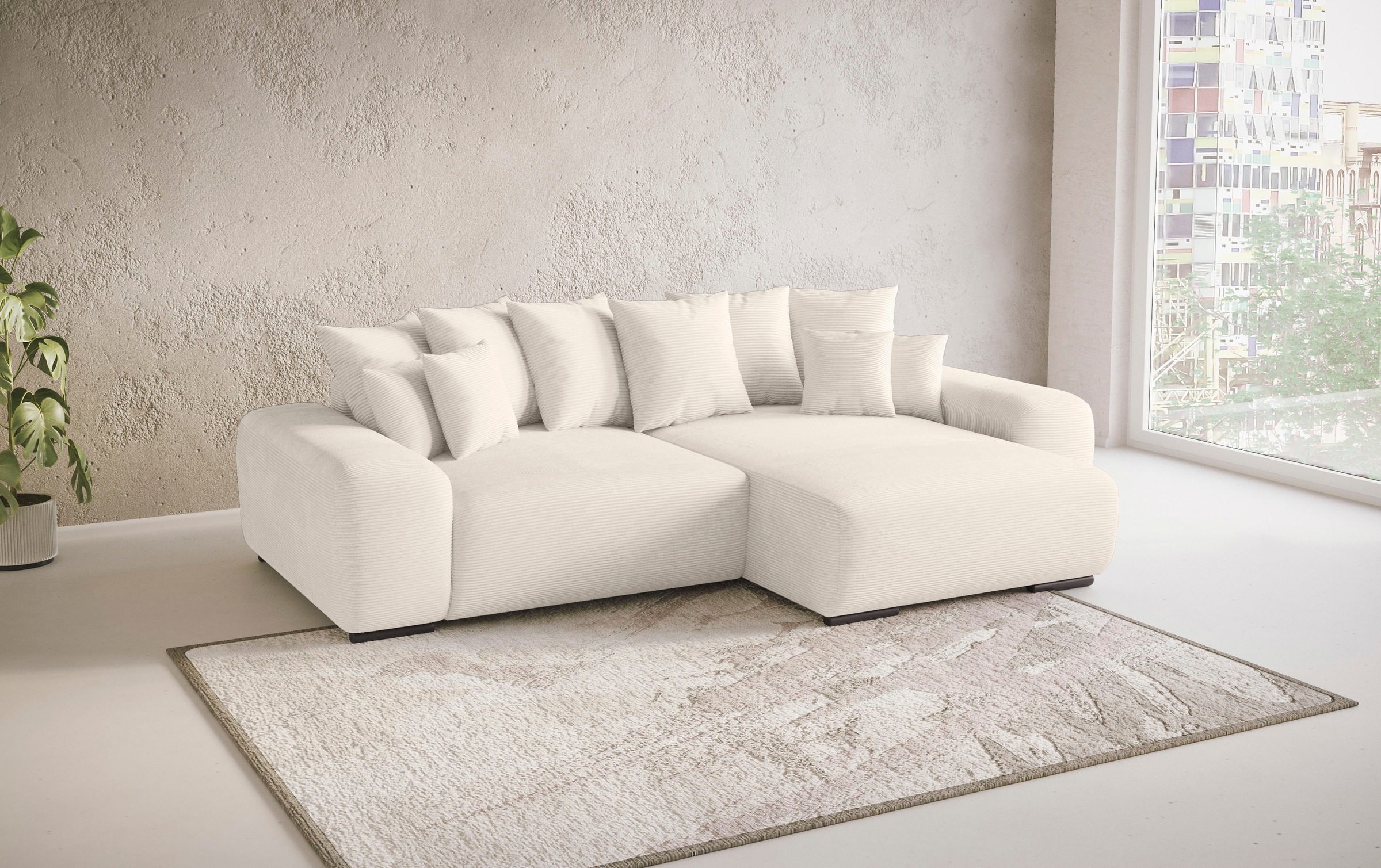 Mr. Couch Ecksofa »Sundance L-Form«, Dauerschläfer mit EasyBett-Schlaffunktion, Bettkasten