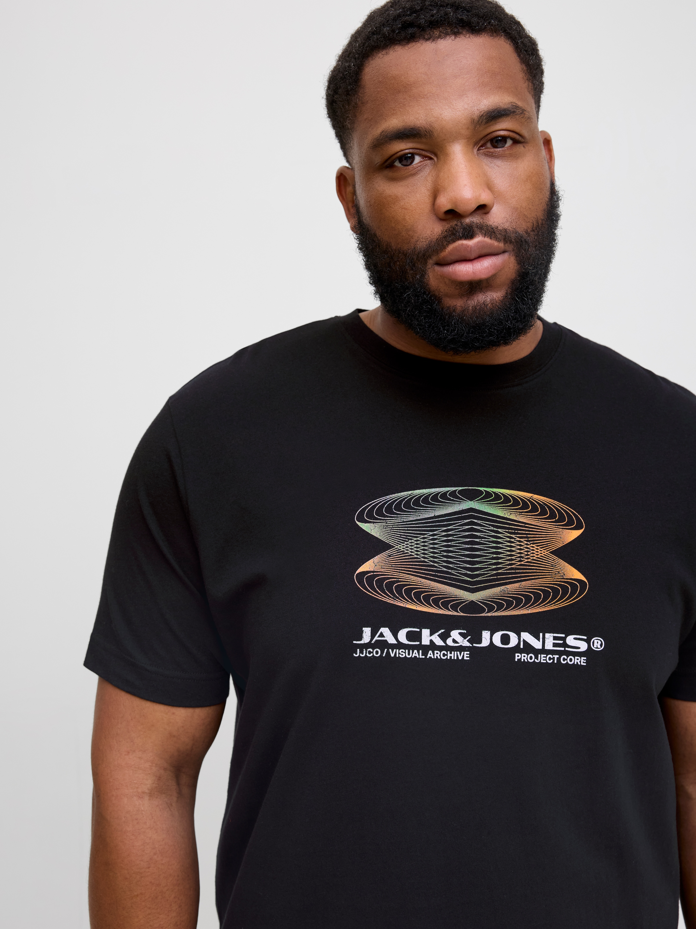 Jack & Jones PlusSize Print-Shirt »JCOCALMA TEE SS CREW NECK FST PLS«, mit Logo Print