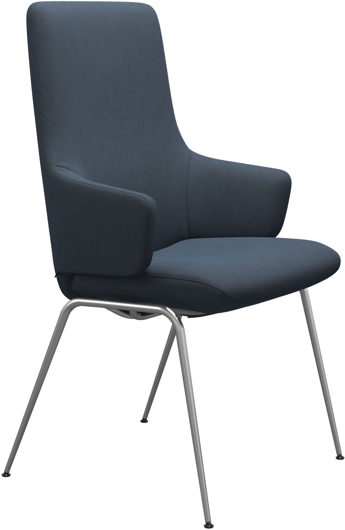 Stressless® Polsterstuhl »Laurel«, Microfaser DINAMICA, High Back mit Armlehne, Größe L, mit Beinen aus Stahl in Chrom