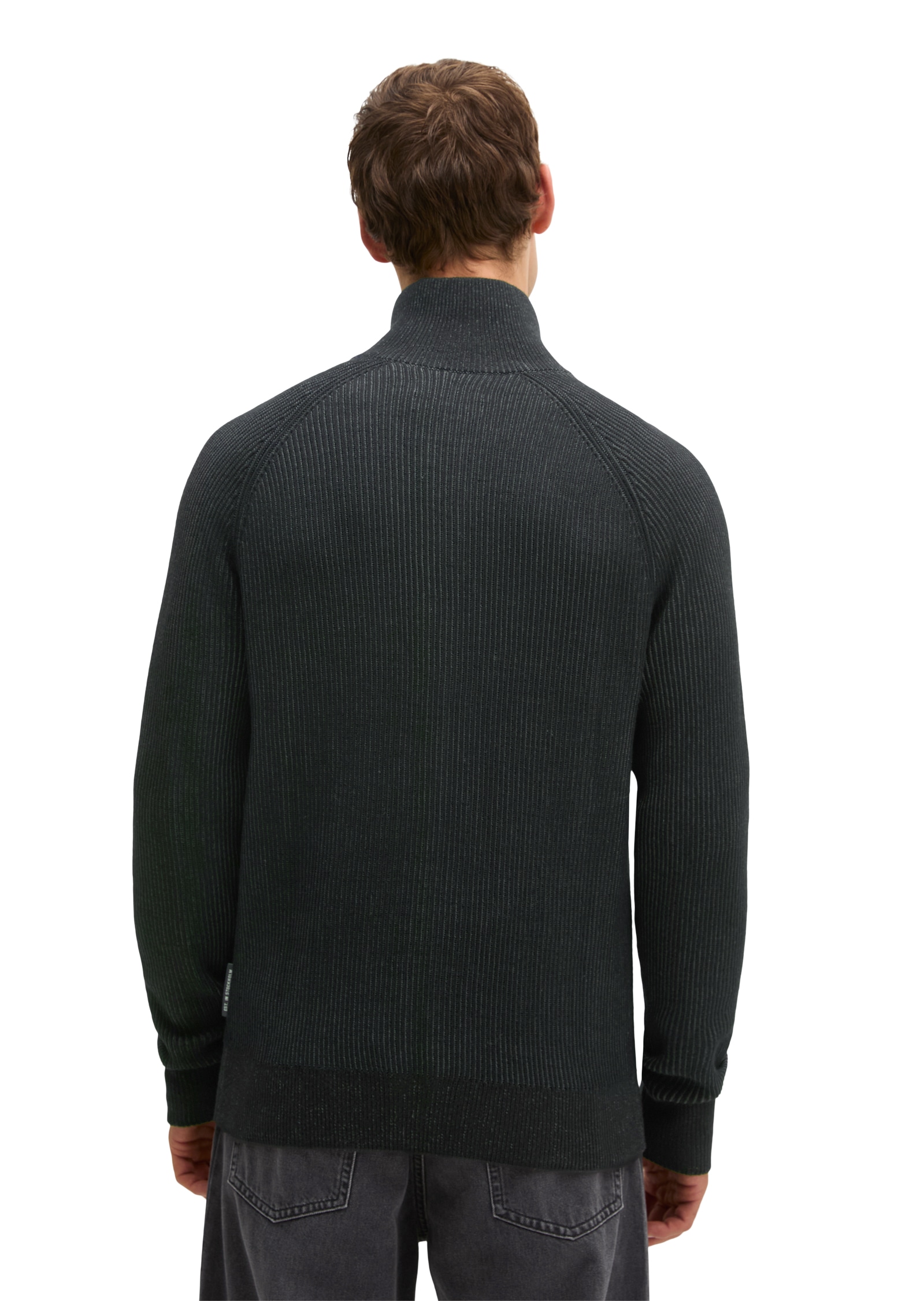 Marc O'Polo Strickjacke regular aus Bio-Baumwoll-Schurwoll-Mix