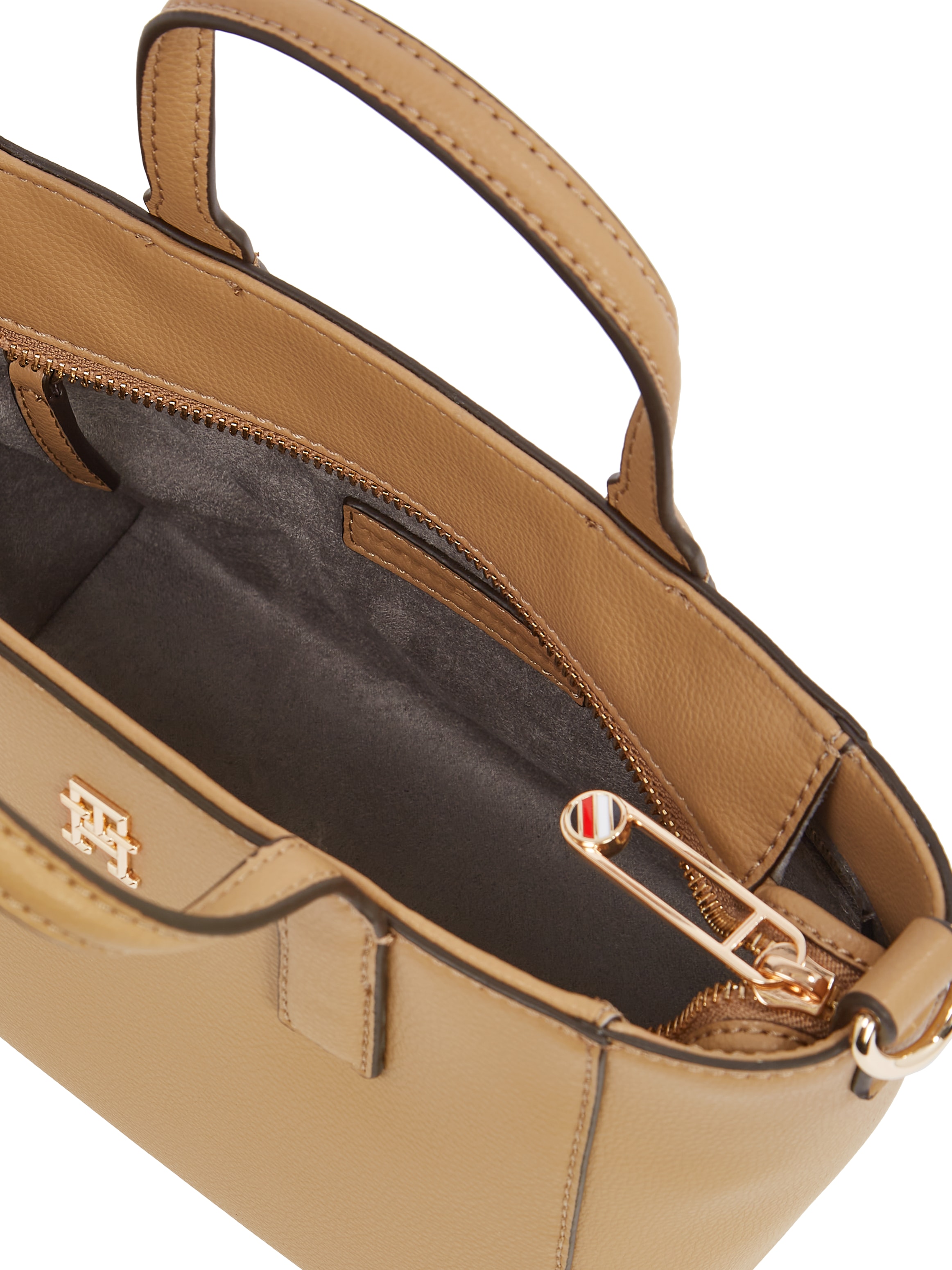 Tommy Hilfiger Shopper »TH SOFT LOGO MINI TOTE«, Damen Beuteltasche, Henkeltasche, Schultertasche mit TH-Logo