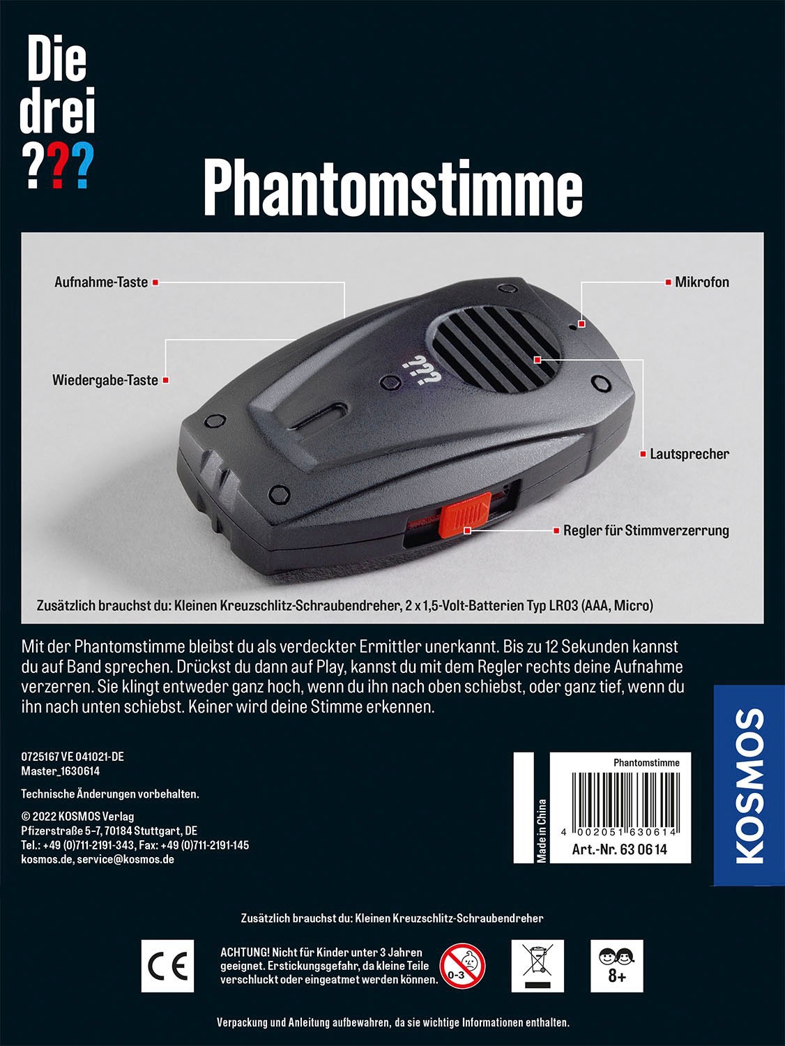 Kosmos Experimentierkasten »Die drei ??? Phantomstimme«
