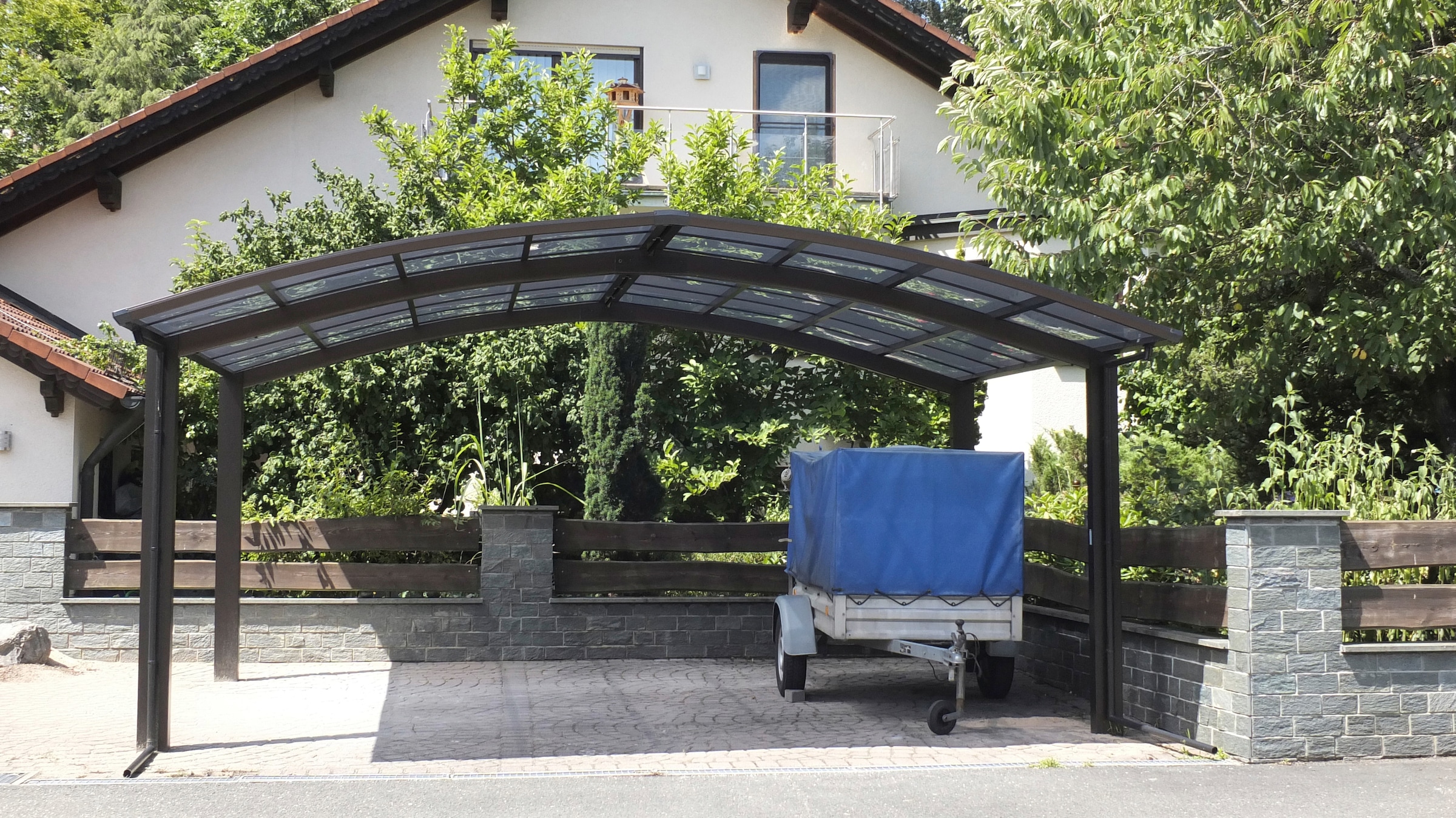 Ximax Doppelcarport »Portoforte Typ 60 M-mattbraun«, Aluminium, 526 cm, braun, Aluminium