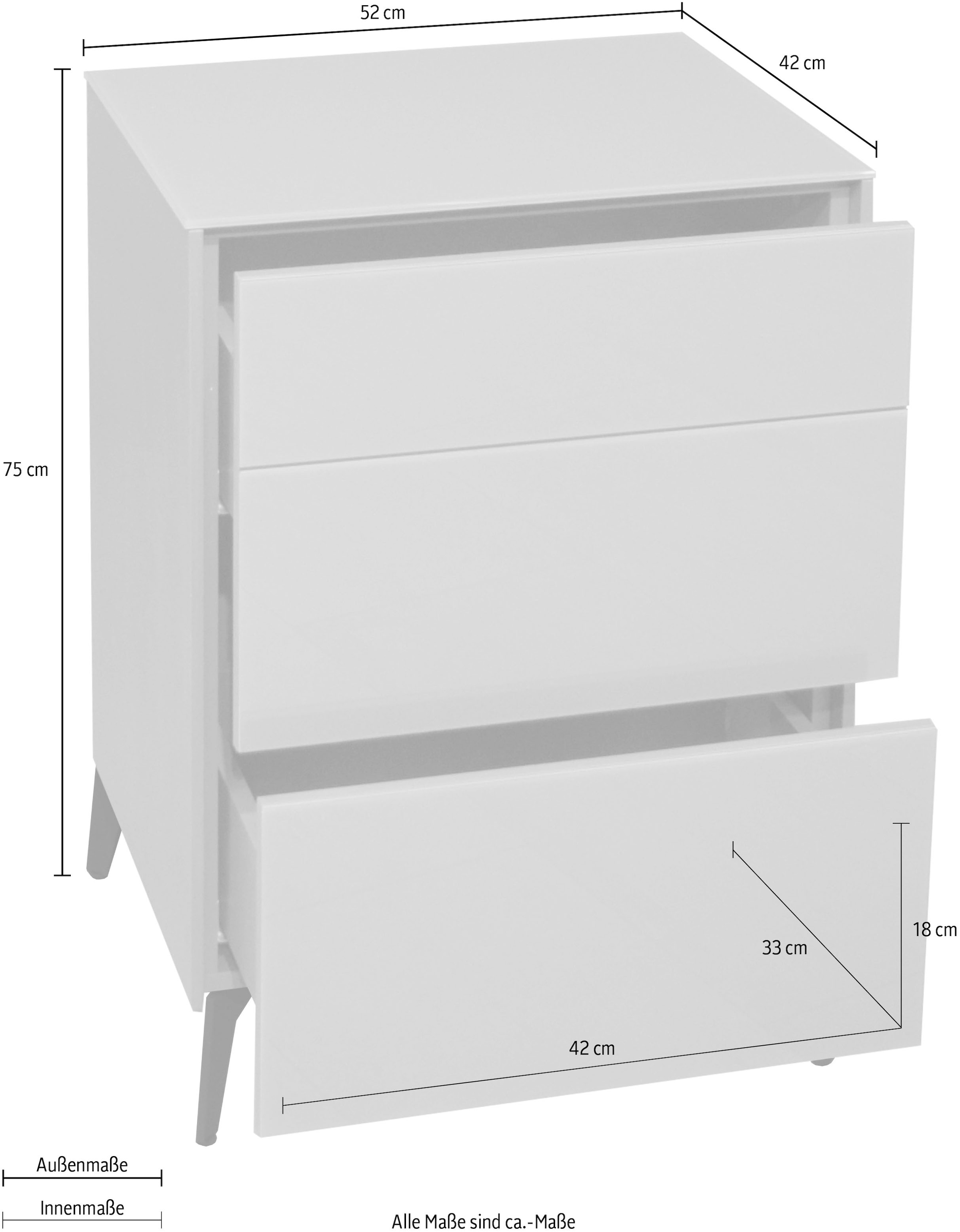 Mäusbacher Kommode »Imola TOPSELLER!«, (OTTOs Choice), Mäusbacher Kommode mit Glasfront und Glasoberplatte