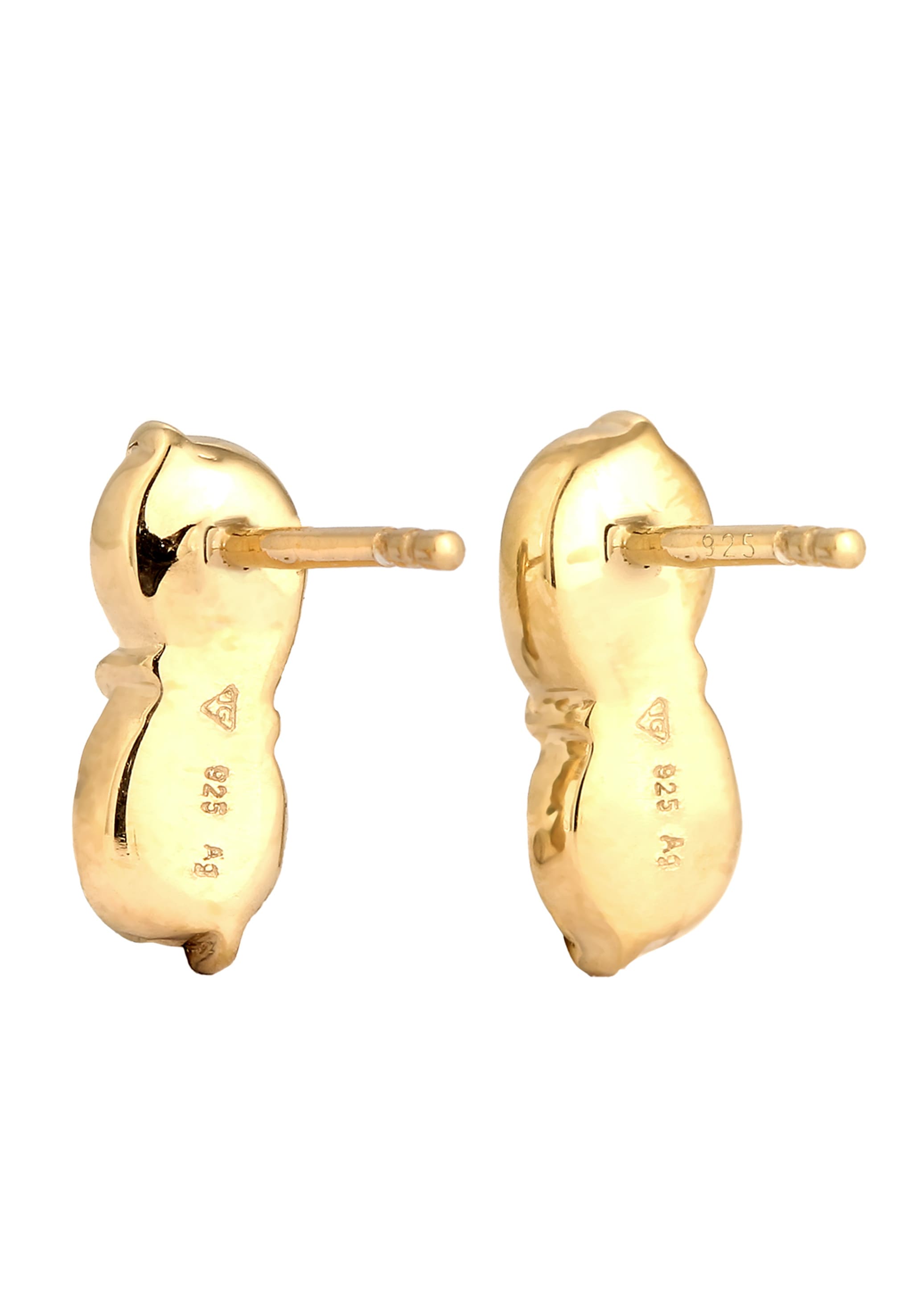 Elli Paar Ohrstecker »Ohrringe Ohrstecker Tropfen Glas Kristalle Hellgrün 925 Sterling Silber vergoldet«