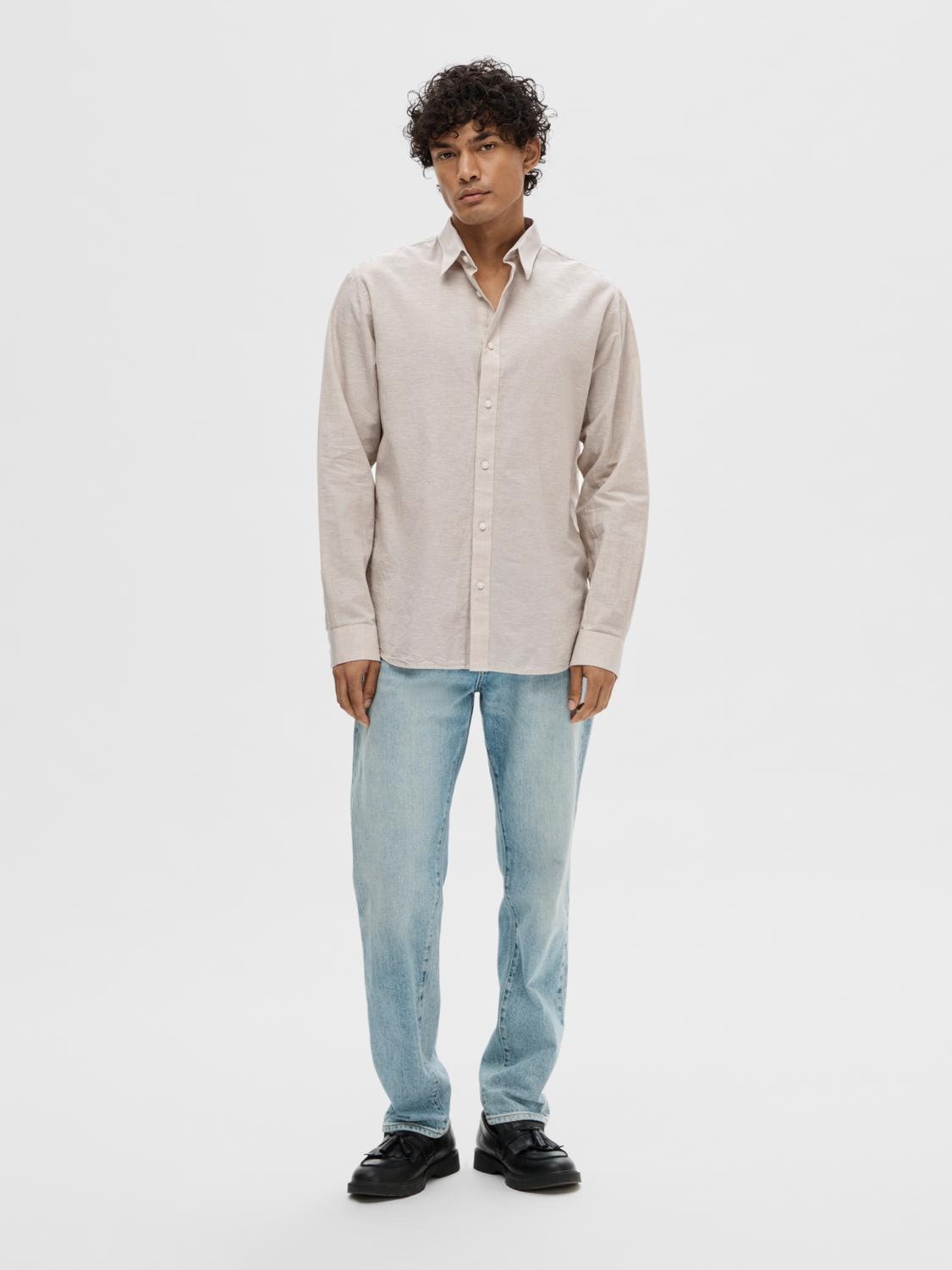 SELECTED HOMME Leinenhemd »NEW-LINEN SHIRT«, unifarben