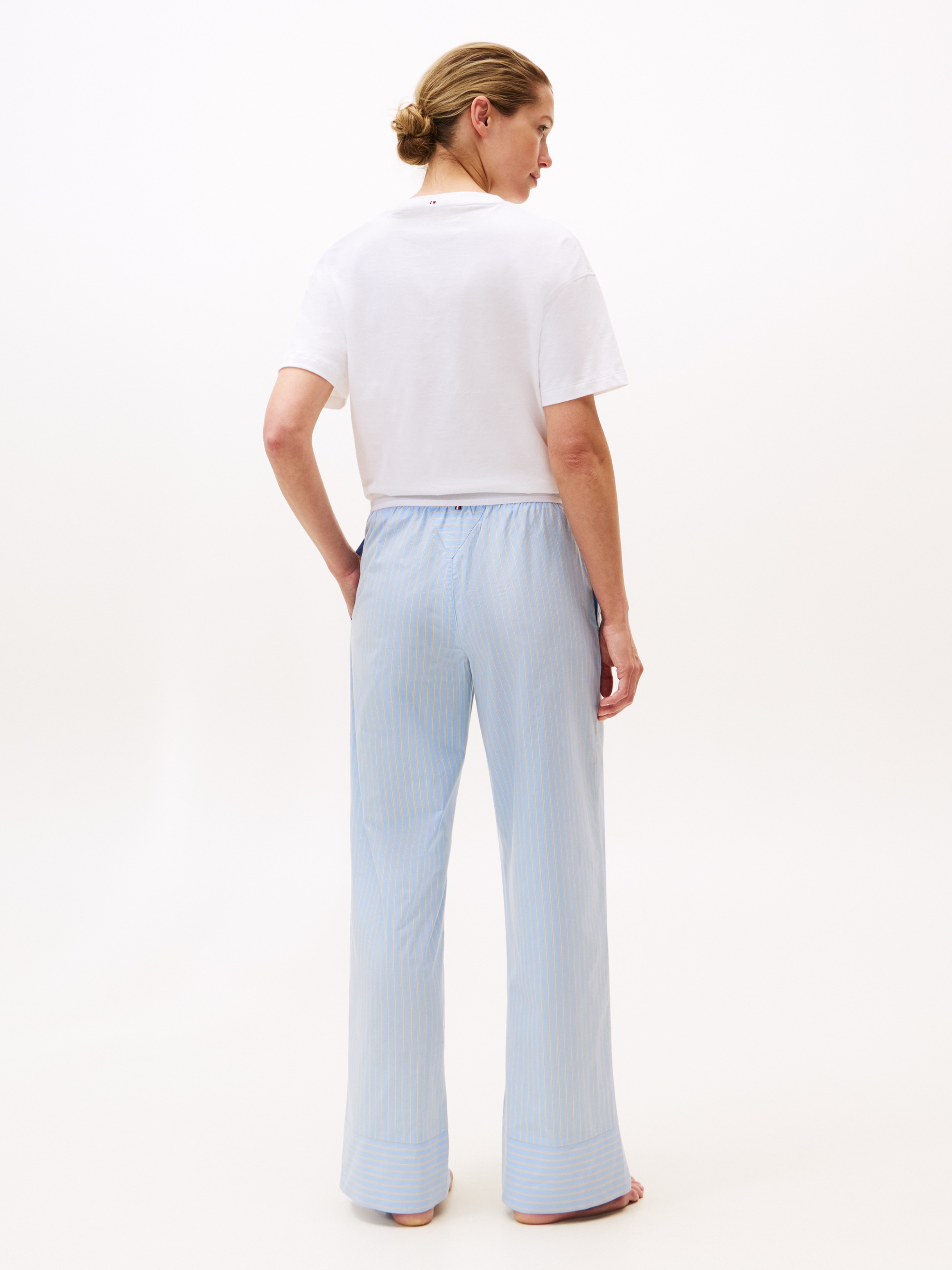 Tommy Hilfiger Underwear Loungehose »POPLIN PANTS«, mit Streifenmuster, Logobund