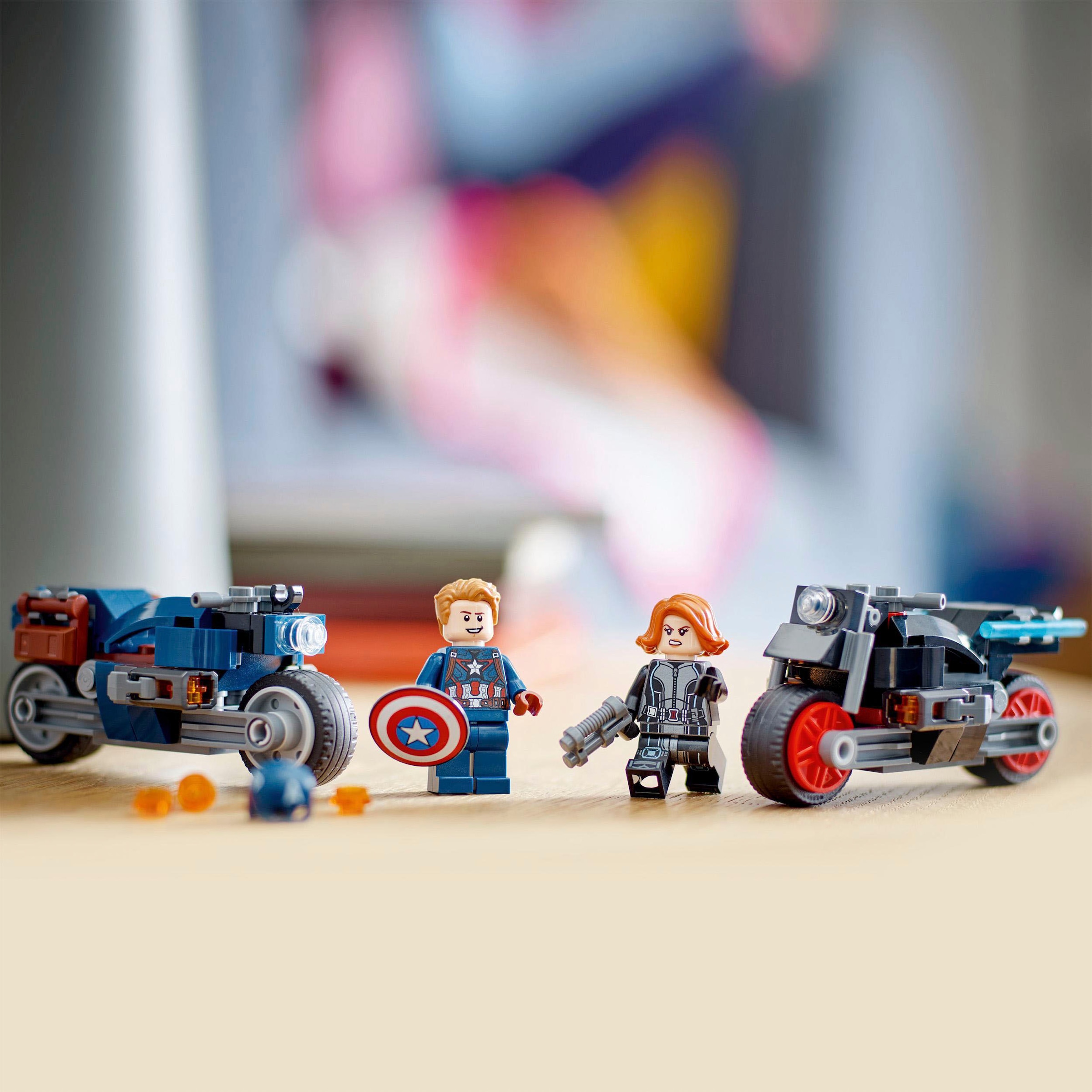 LEGO® Konstruktionsspielsteine »Black Widows & Captain Americas Motorräder (76260), LEGO® Marvel«, (130 St.), Made in Europe