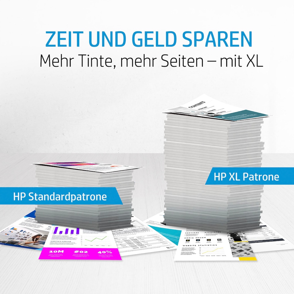 HP Nachfülltinte »305 2er-Pack 6ZD17AE, Cyan/Magenta/Gelb/Schwarz«, für HP, (Packung, 2 St.), Instant Ink, Druckerpatrone original, Kombi