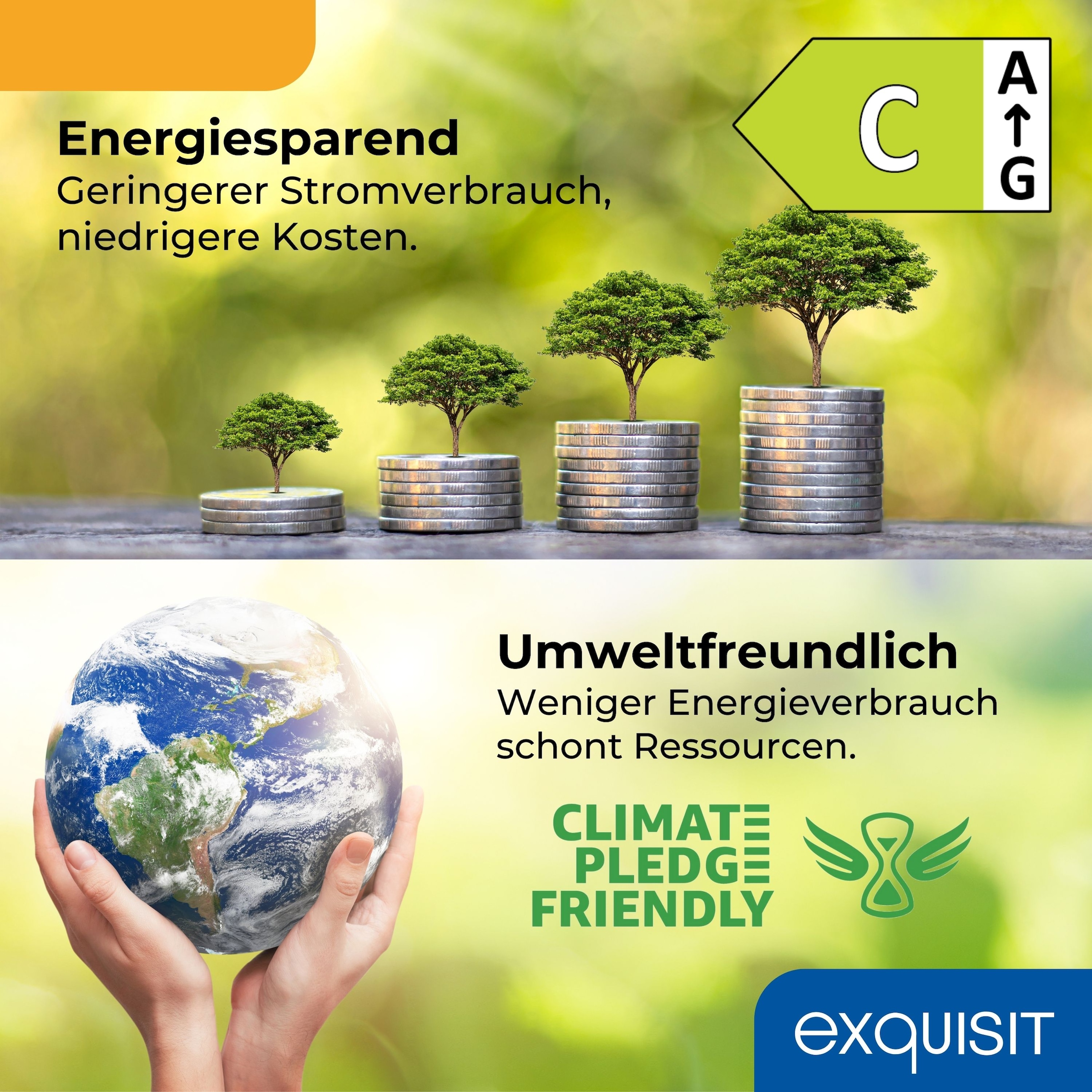 exquisit Kühlschrank »KS16-V-H-010C weiss« 84,5 cm hoch 56 cm breit Sparsam, leise & praktisch: 133 L Mini-Kühlschrank für 1–2 Personen