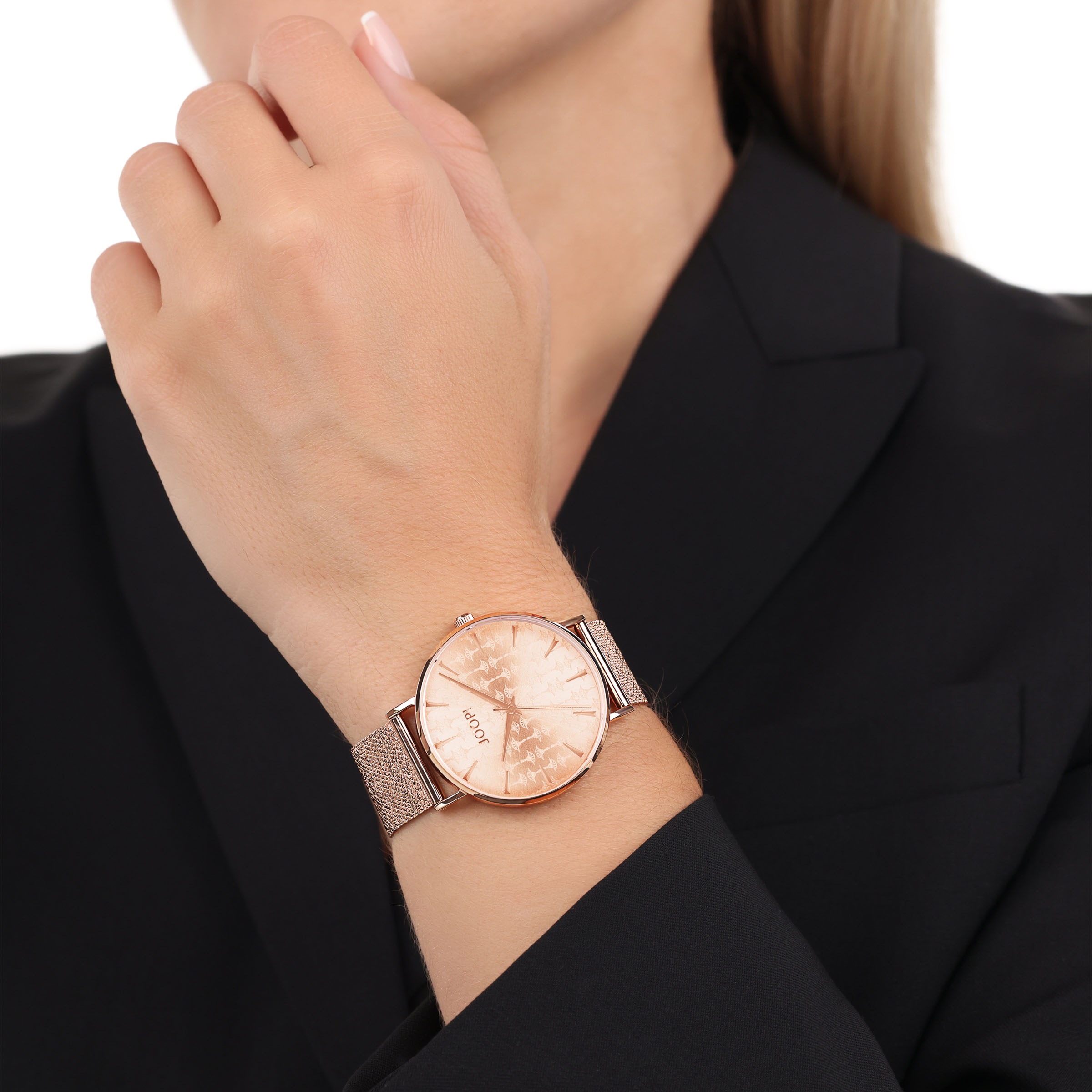 JOOP! Quarzuhr, Armbanduhr, Damenuhr, Edelstahlarmband