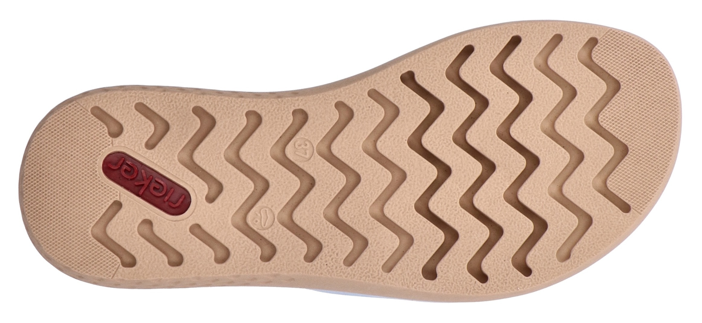 Rieker Pantolette, Sommerschuh, Hausschuh, Strandschuh mit bequemem Fußbett