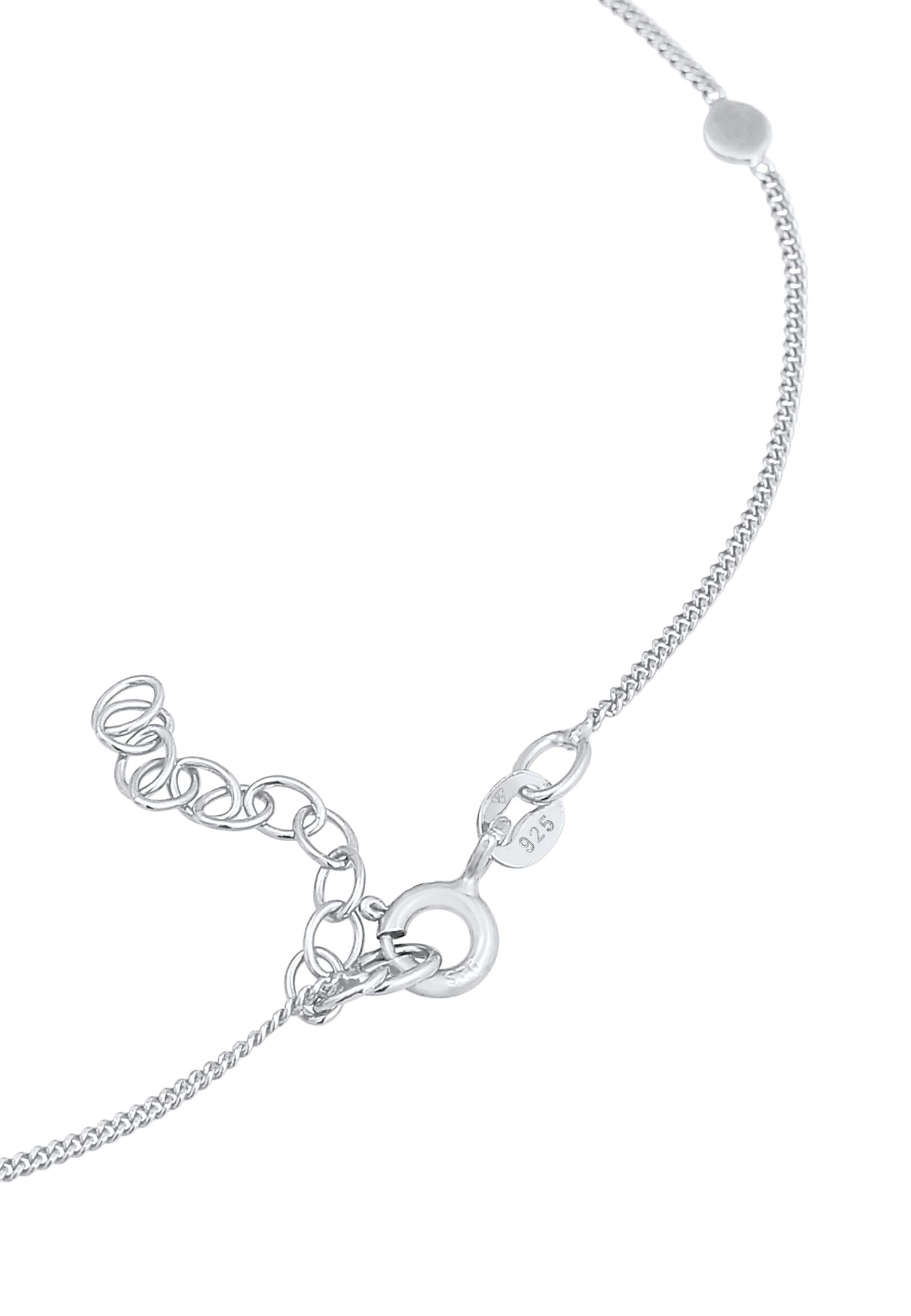 Elli Fußkette »Fußschmuck Coin Kreis Disc Trend Minimal 925 Sterling Silber«