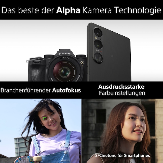 Sony Smartphone »XPERIA 1V«, Khaki-Grün, 16,5 cm/6,5 Zoll, 256 GB  Speicherplatz, 52 MP Kamera ➥ 3 Jahre XXL Garantie | UNIVERSAL