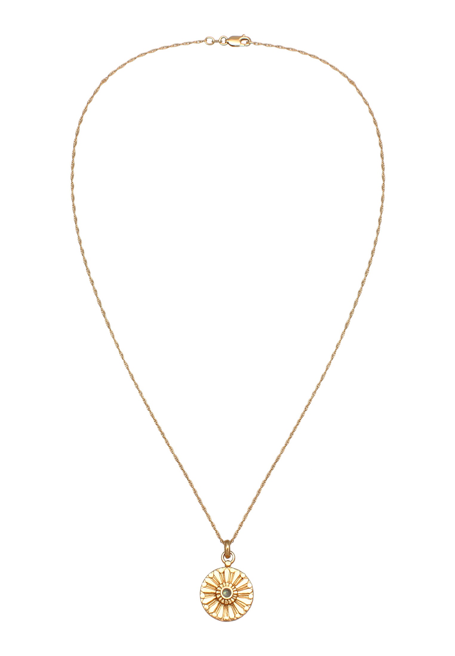 Elli Premium Kette mit Anhänger »Halskette Antike Münze Sonne Labradorit 925 Silber«