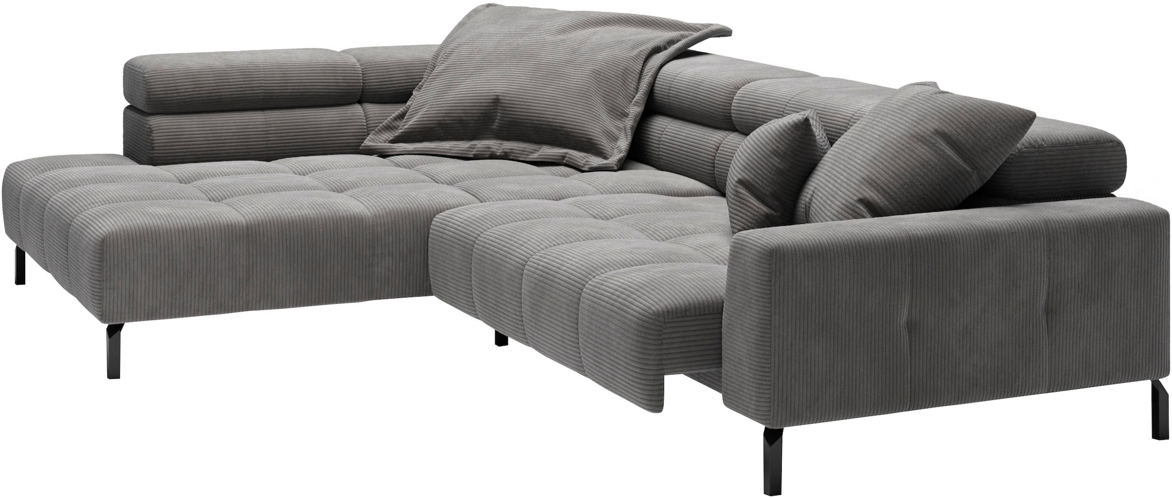 Places of Style Ecksofa »Cleveland, L-Form, incl. Kopfteilverstellung, Breite 311 cm«, wahlweise elektrischer Sitzvorzug
