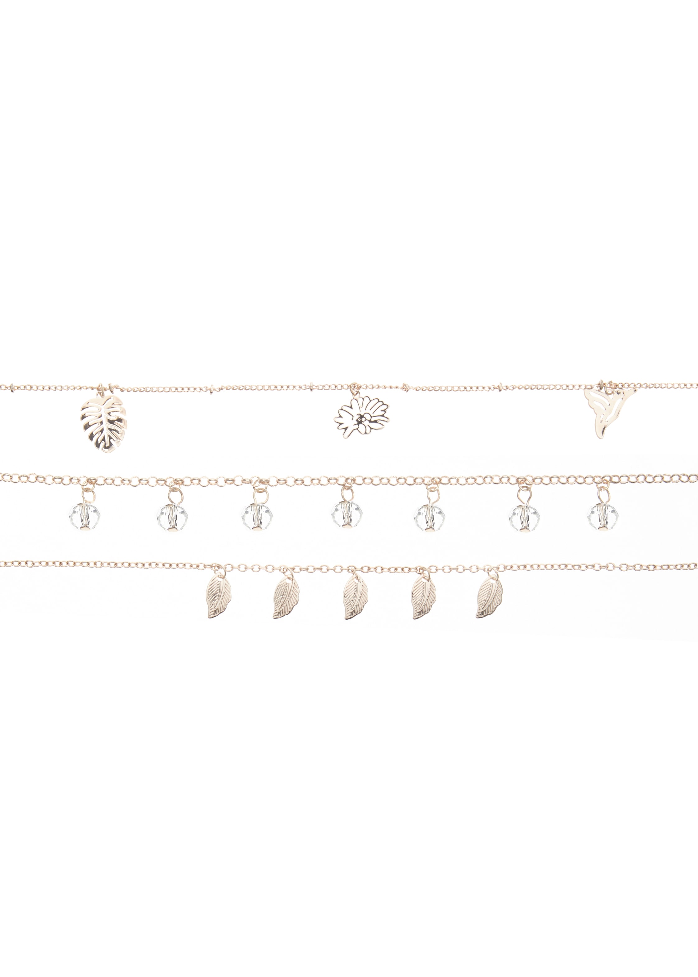 LASCANA Fußkette mit Anhänger, mit Anhängern, Fußkettchen-Armband, Fußkettchen mit Anhänger