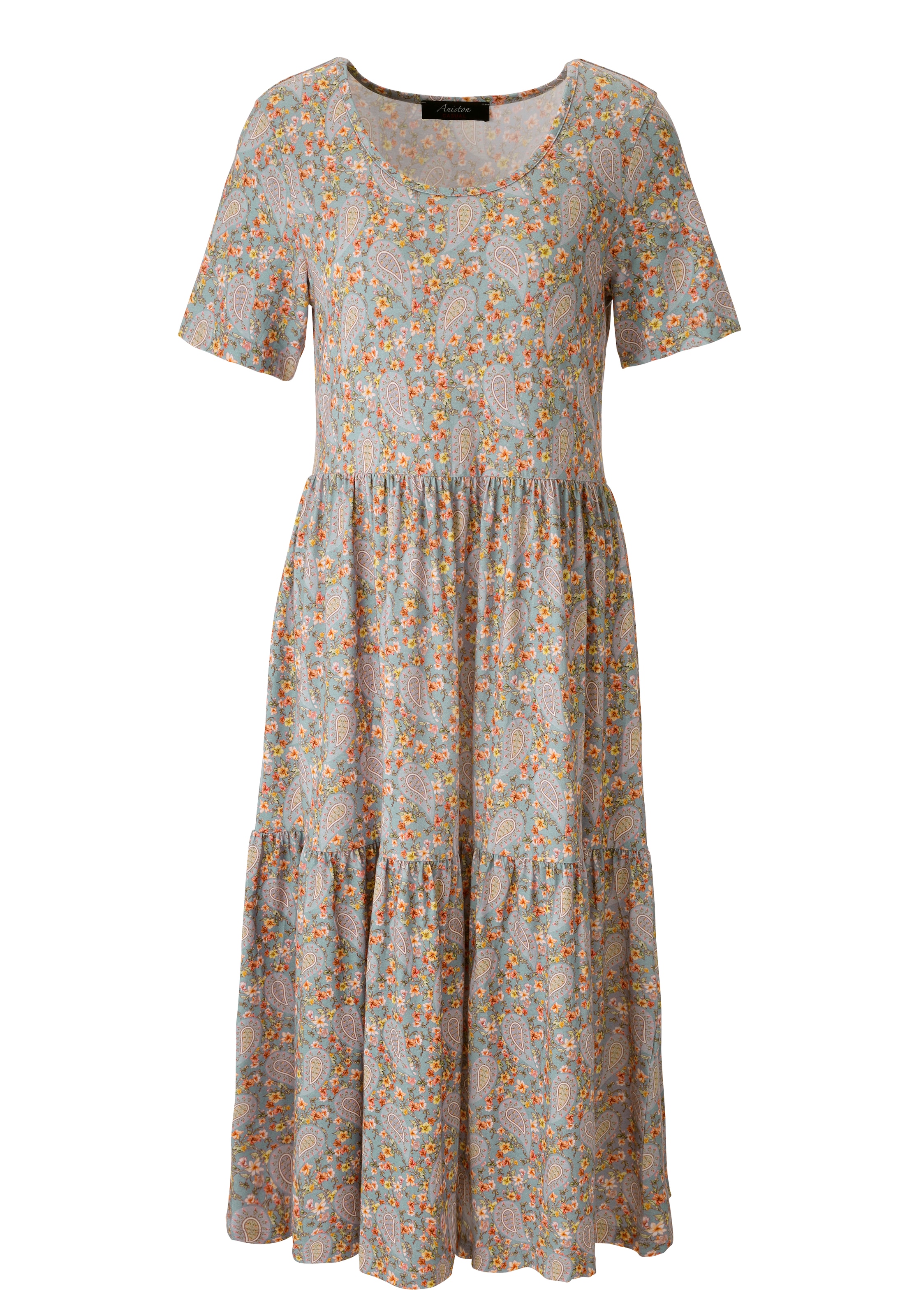 Aniston CASUAL Sommerkleid mit romantischem Blumendruck und Paisley-Muster - NEUE KOLLEKTION