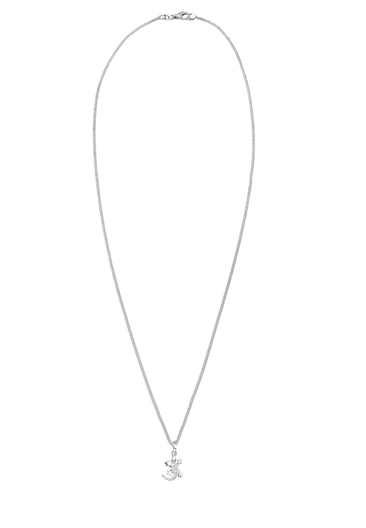 Elli Silberkette »Halskette Gecko Eidechse 925 Silber, mit Kristallen von Swarovski®«
