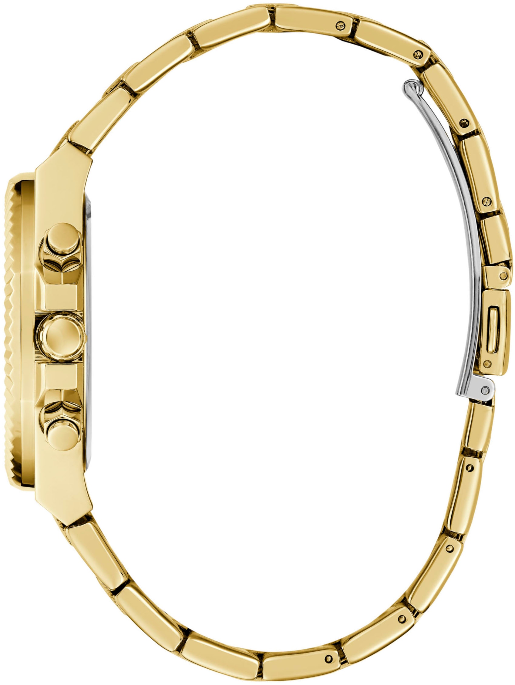 Guess Multifunktionsuhr »EQUALITY«, Quarzuhr, Armbanduhr, Damen, Herren, unisex, Datum, Edelstahlarmband