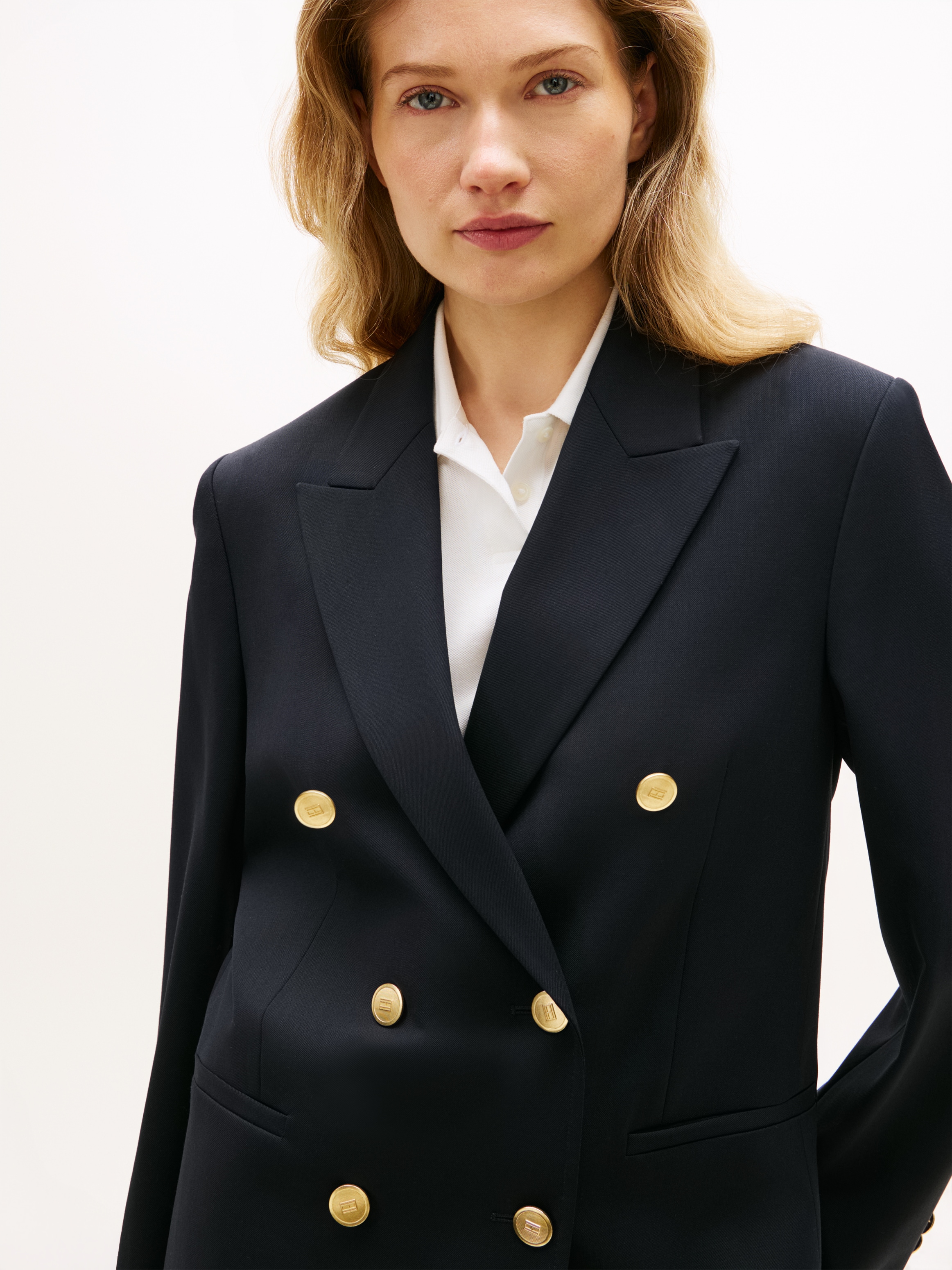 Tommy Hilfiger Kurzblazer »TIMELESS WOOL DB BLAZER« mit doppelreihiger Knopfleiste