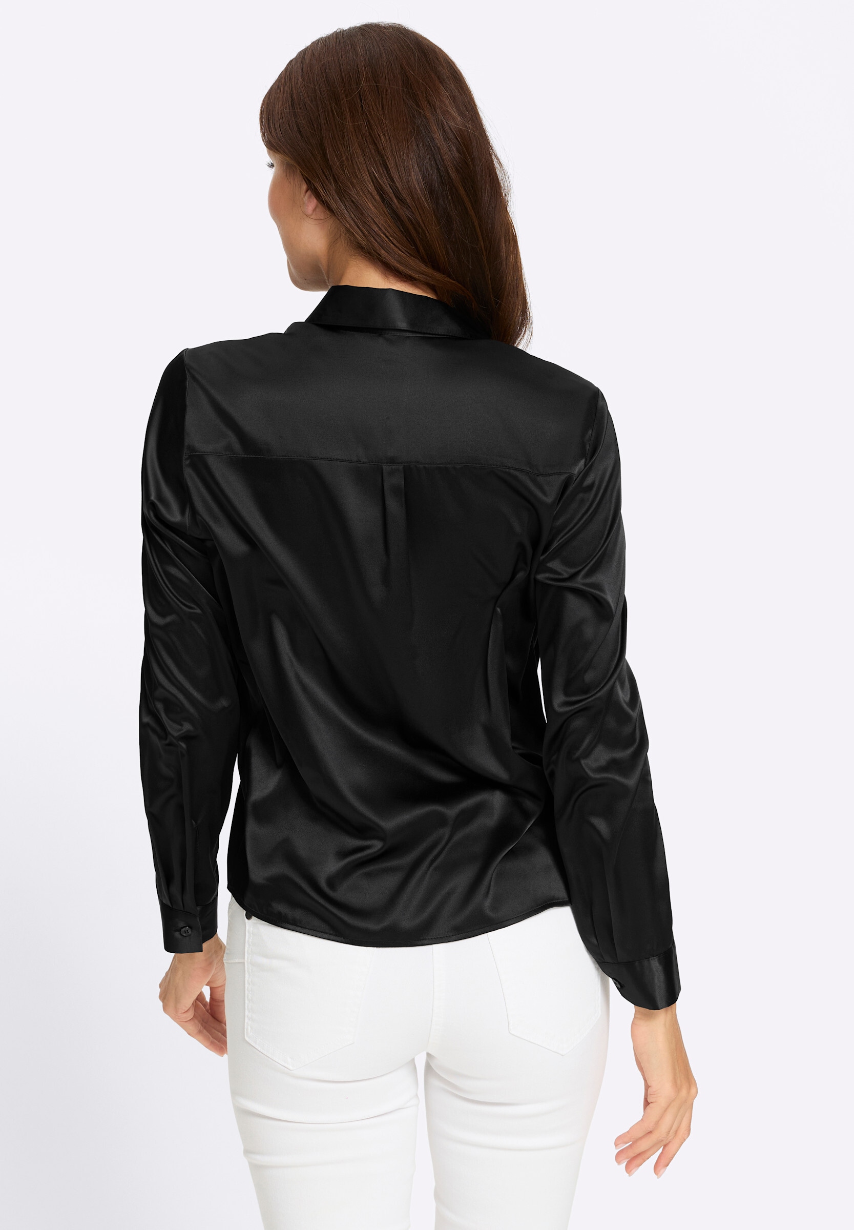 heine Hemdbluse »Bluse Satinbluse mit abgerundetem Saum«